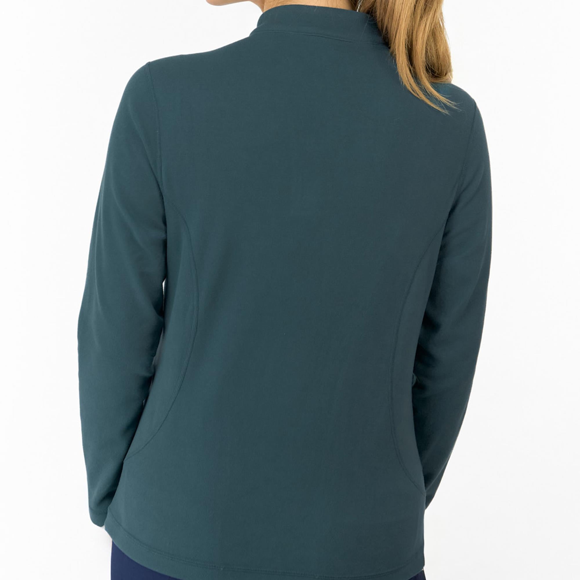 Pure Golf Iris Super Soft  Quarter Zip Ladies Golf Mid Layer Teal Ink