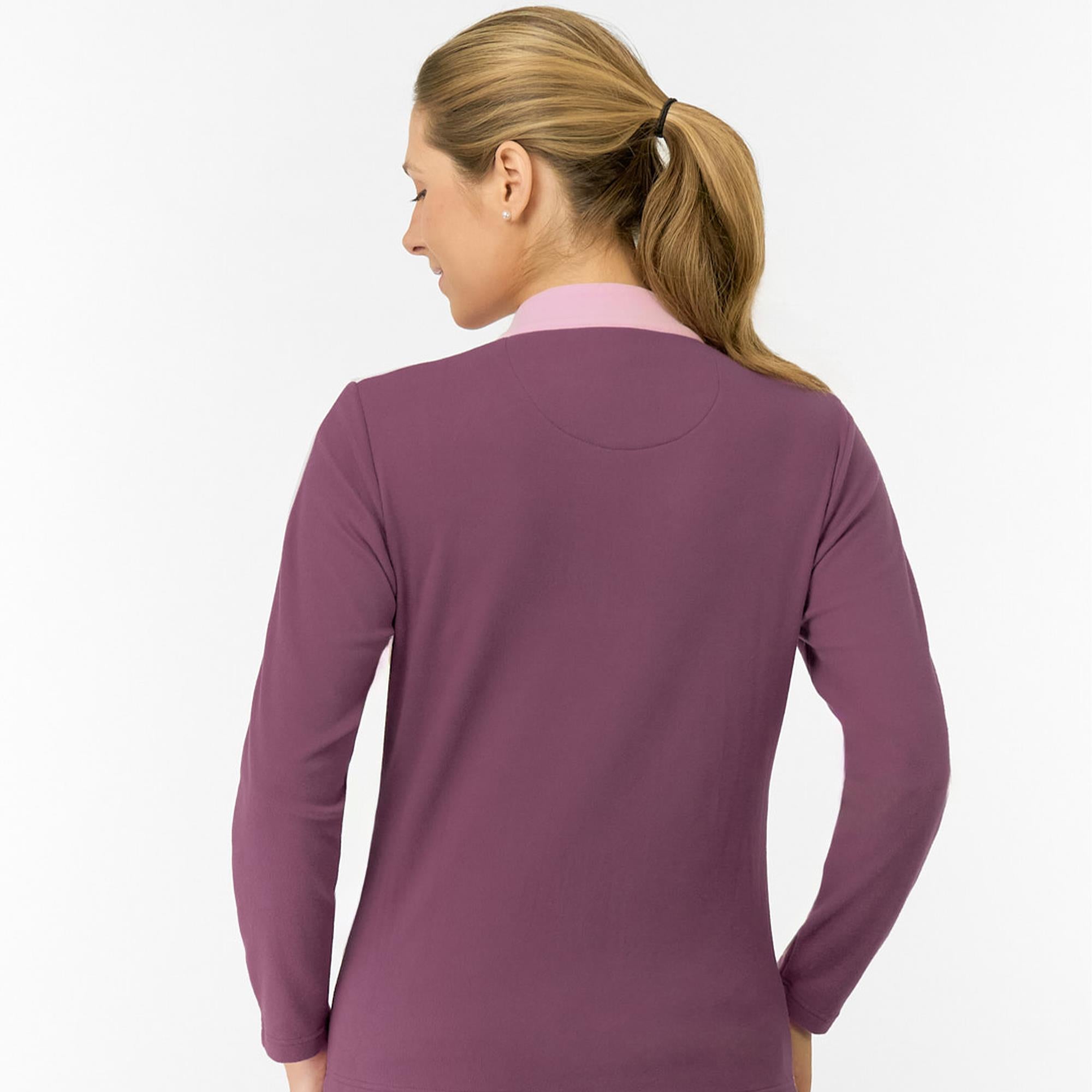 Pure Golf Jane Super Soft Quarter Zip Ladies Golf Mid Layer Deep Sugar Plum