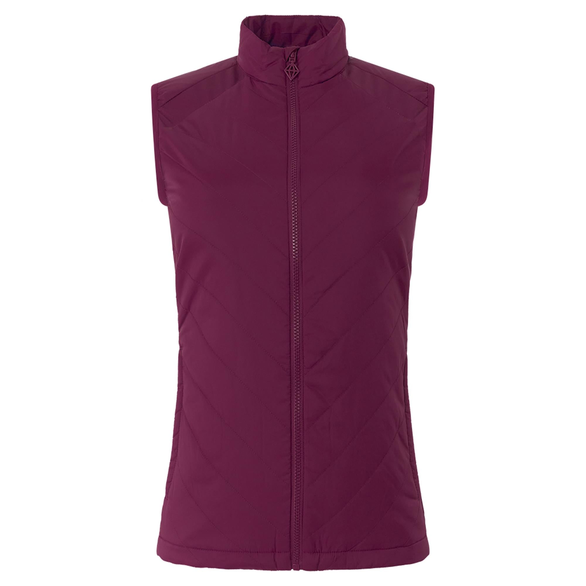 Pure Golf Josie Stretch Panel Ladies Golf Gilet Morello Cherry