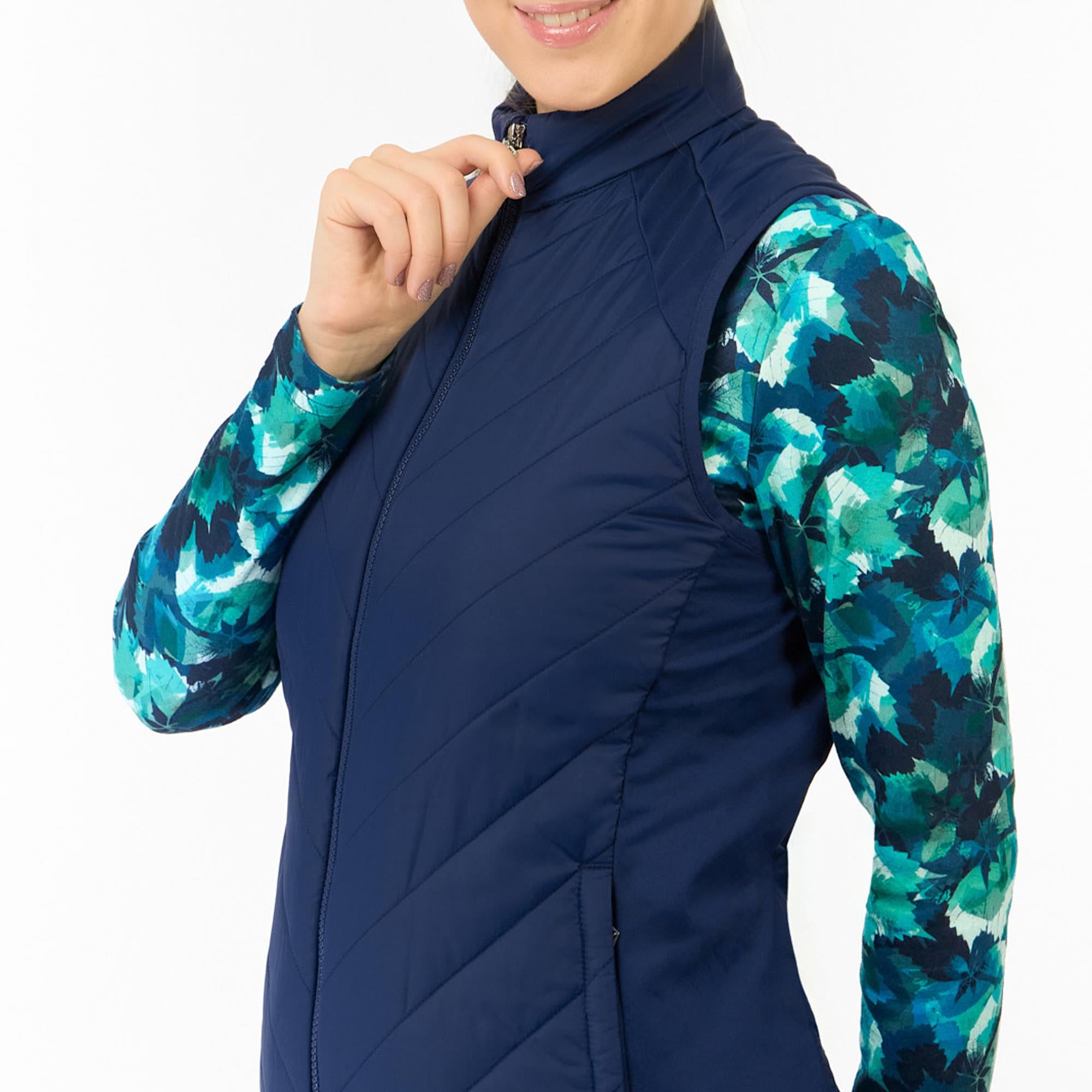 Pure Golf Josie Stretch Panel Ladies Golf Gilet Navy