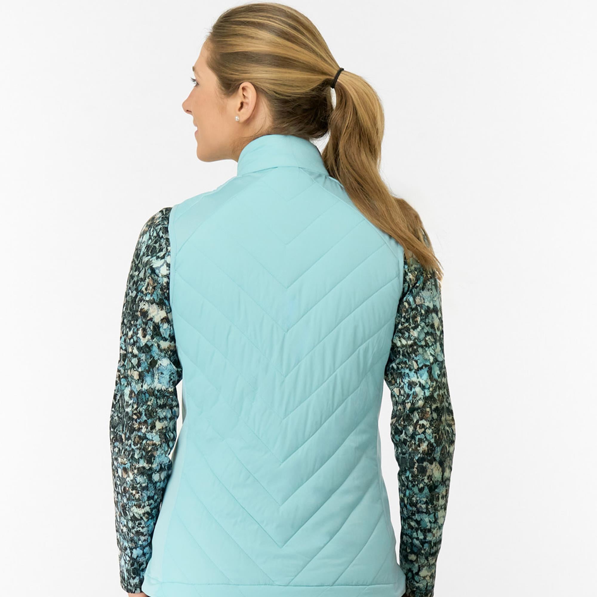 Pure Golf Josie Stretch Panel Ladies Golf Gilet Retro Blue