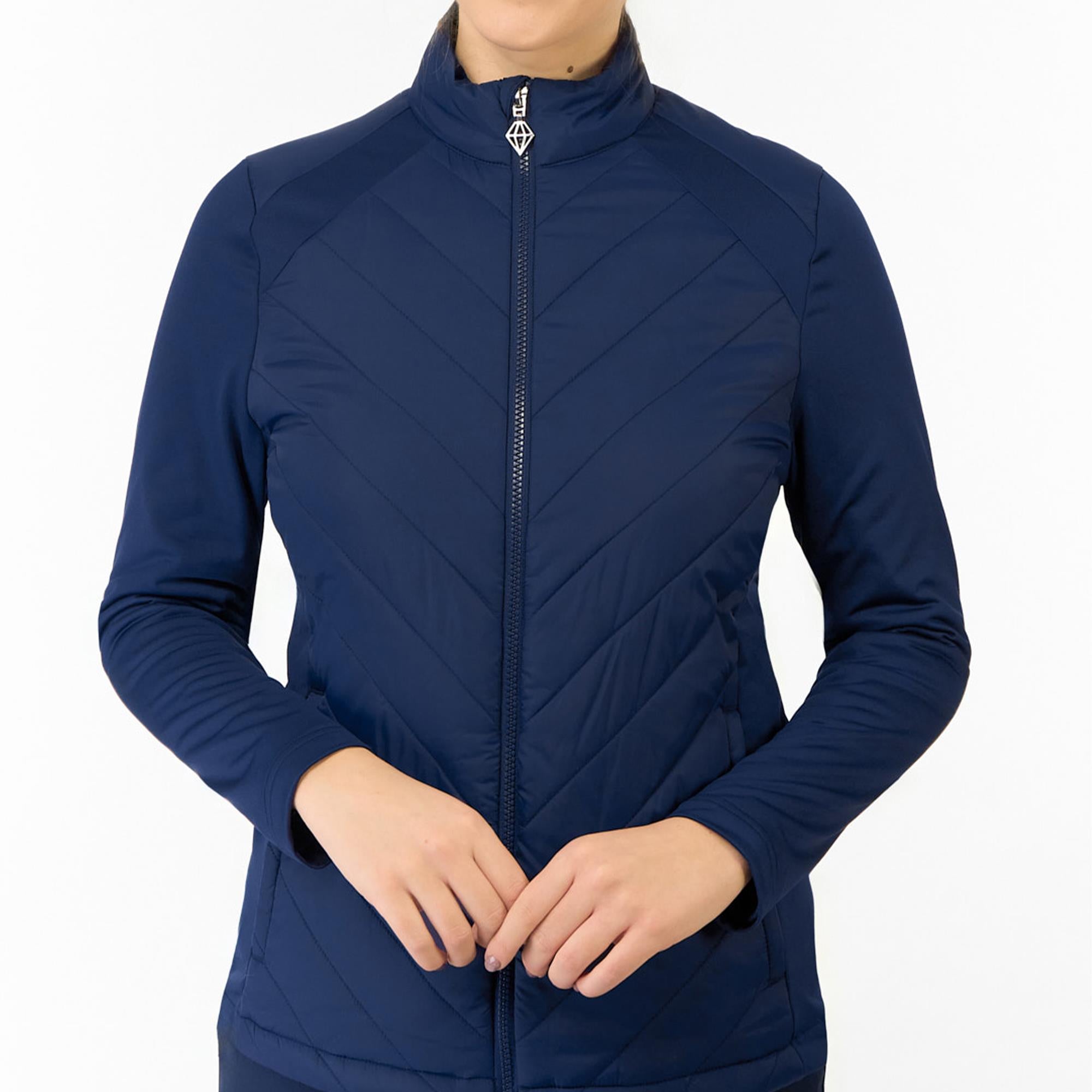Pure Golf Jessica Ladies Hybrid Golf Jacket Navy