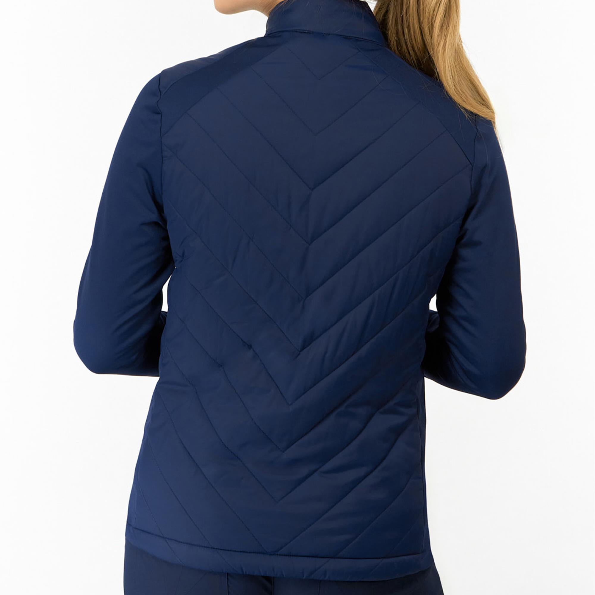 Pure Golf Jessica Ladies Hybrid Golf Jacket Navy