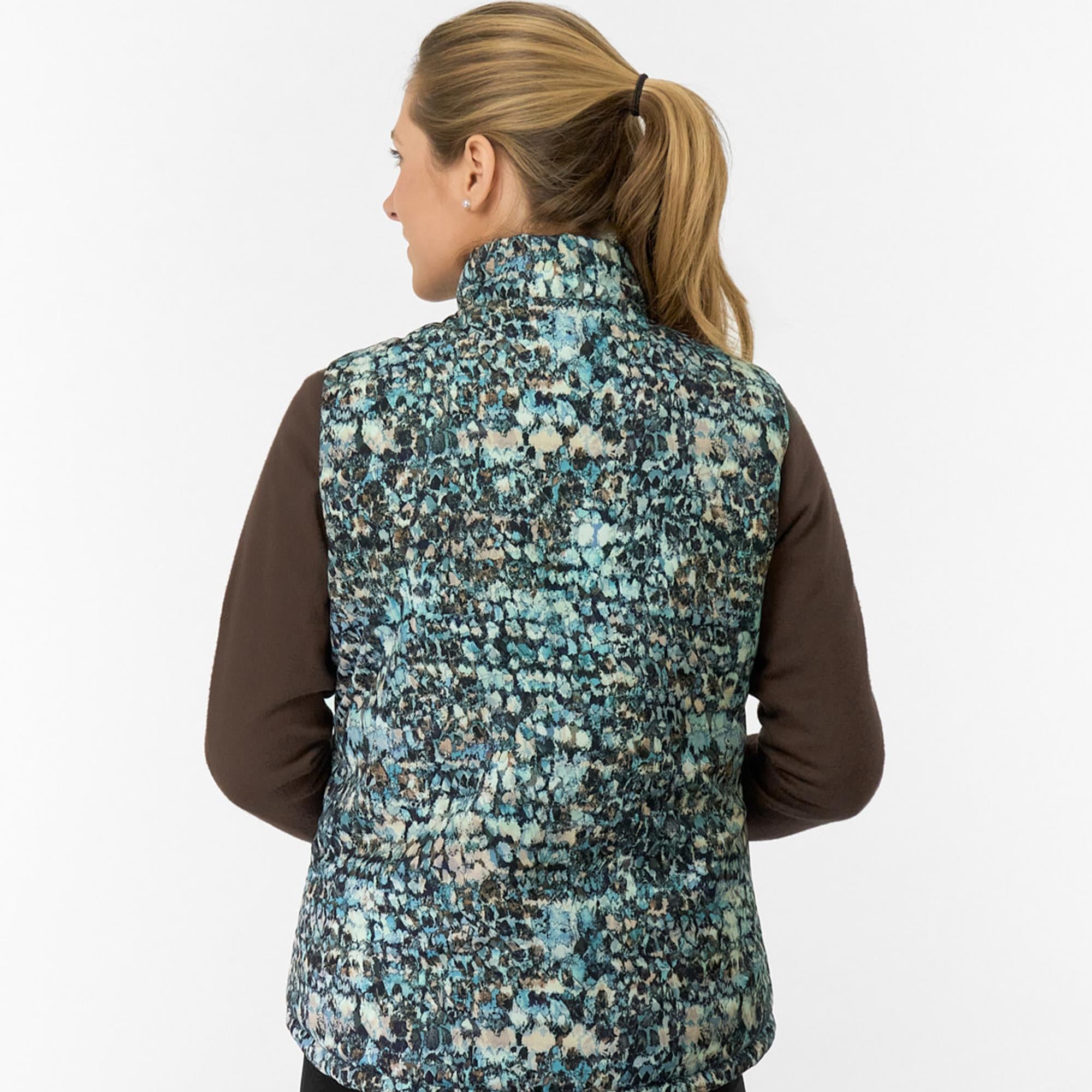 Pure Golf Kimberly Printed Ladies Golf Gilet Gilded Aspen