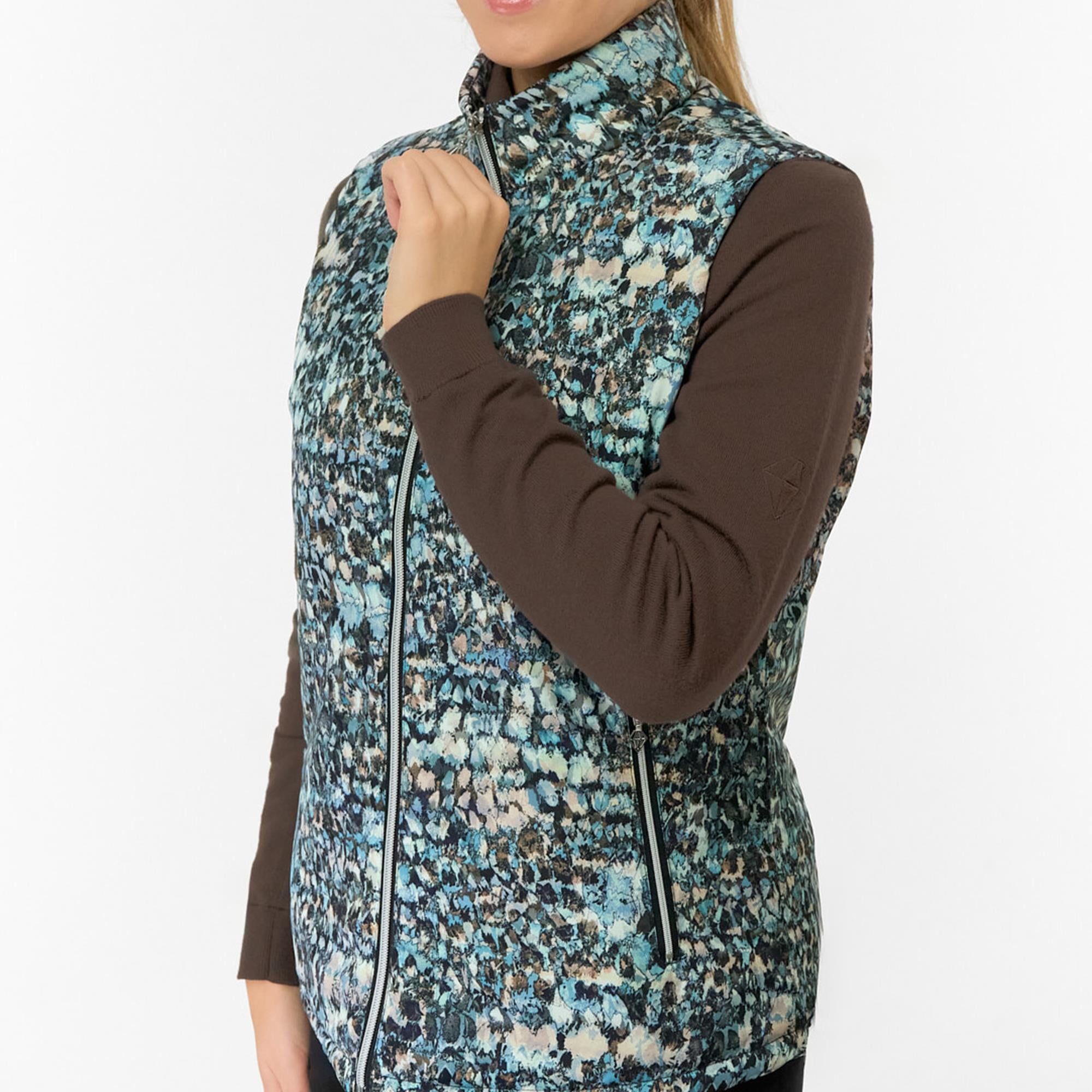 Pure Golf Kimberly Printed Ladies Golf Gilet Gilded Aspen