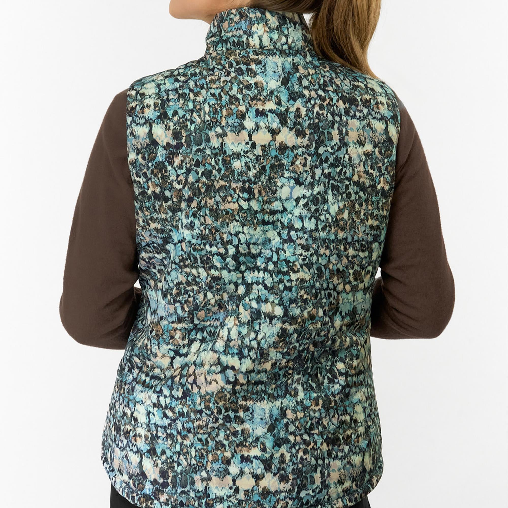 Pure Golf Kimberly Printed Ladies Golf Gilet Gilded Aspen