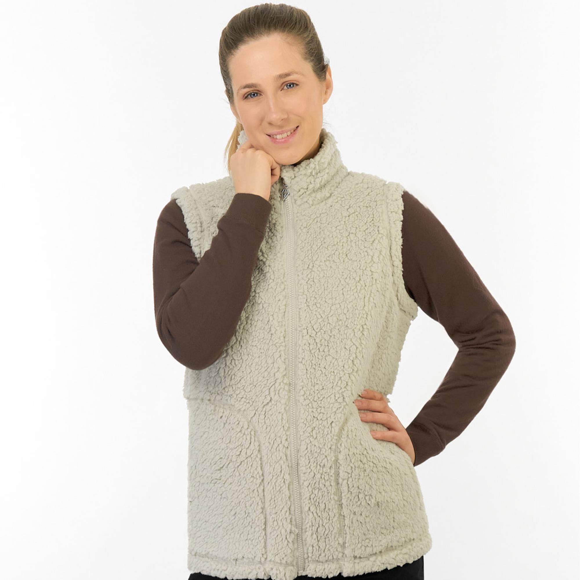 Pure Golf Dolly Fleece Ladies Golf Gilet Oyster