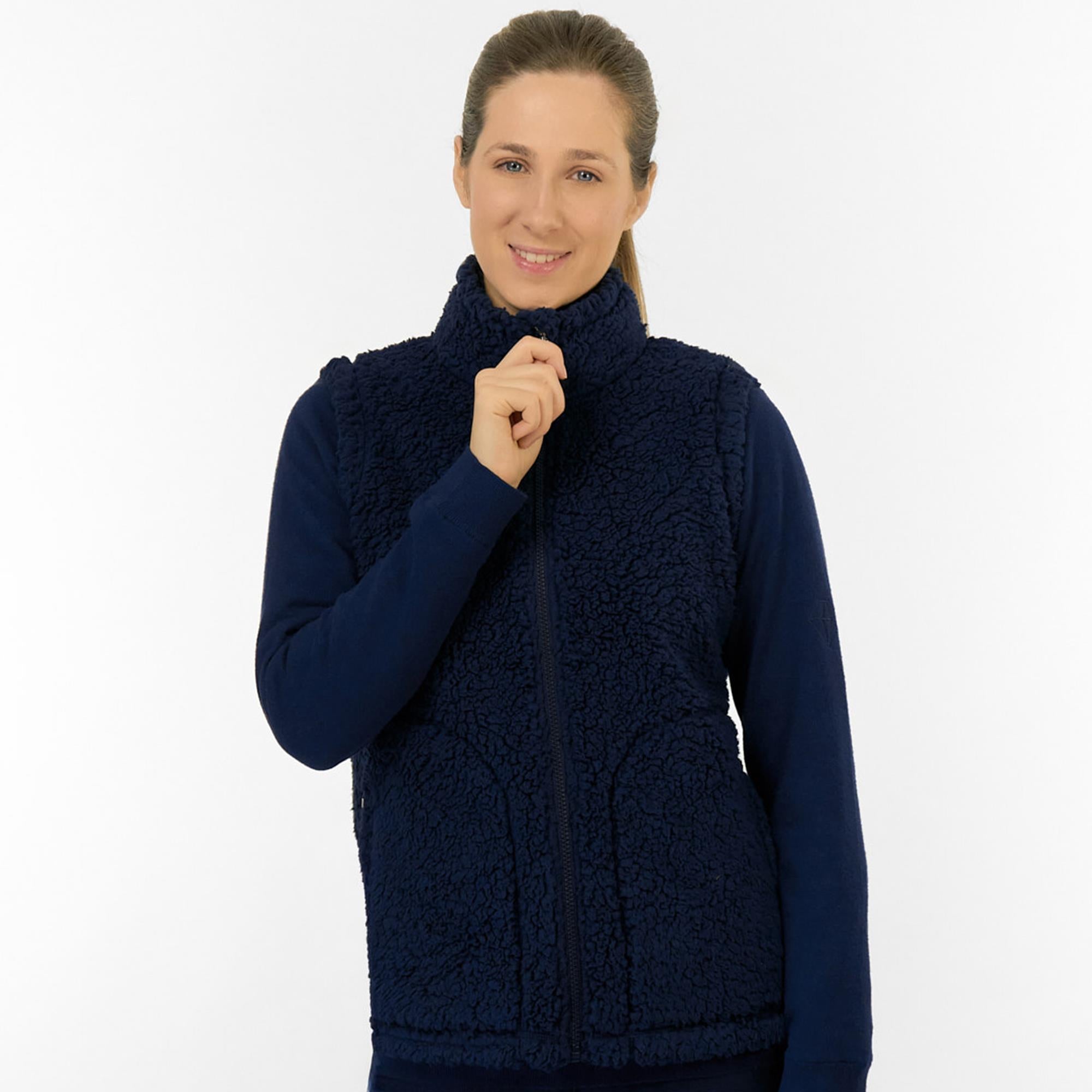 Pure Golf Dolly Fleece Ladies Golf Gilet Navy