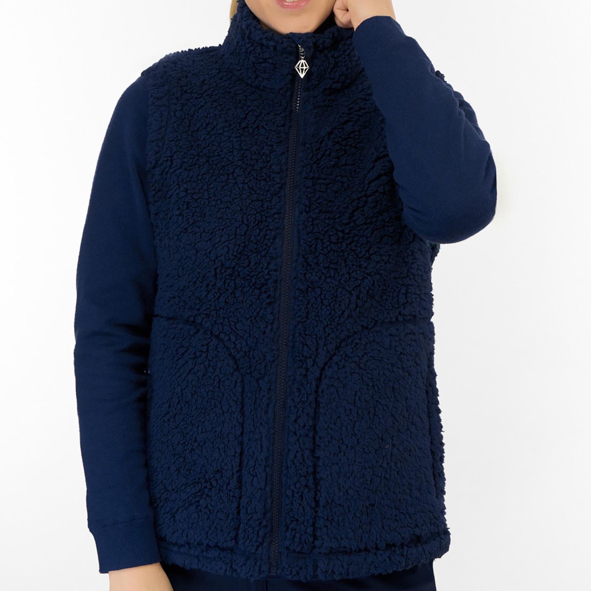 Pure Golf Dolly Fleece Ladies Golf Gilet Navy
