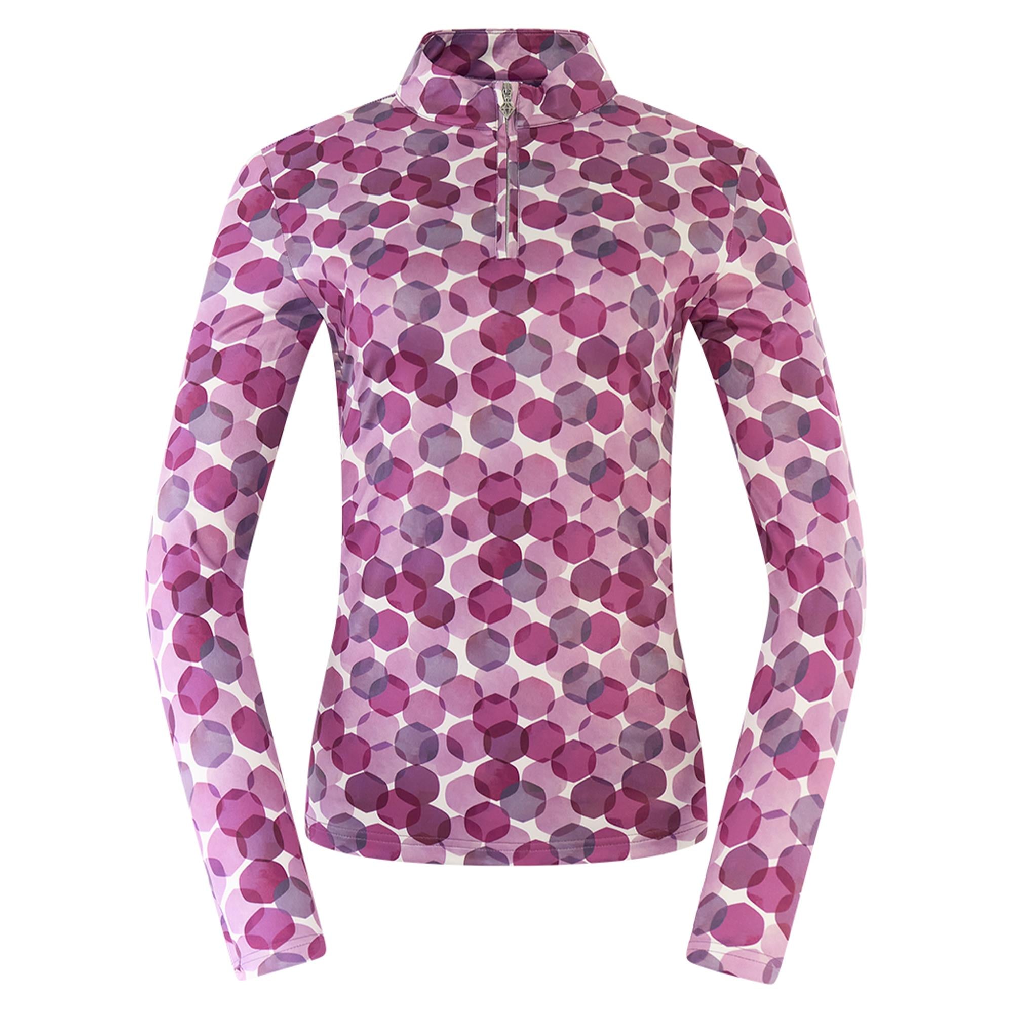 Pure Golf Arusha Ladies Golf Mid Layer Berry Bokeh