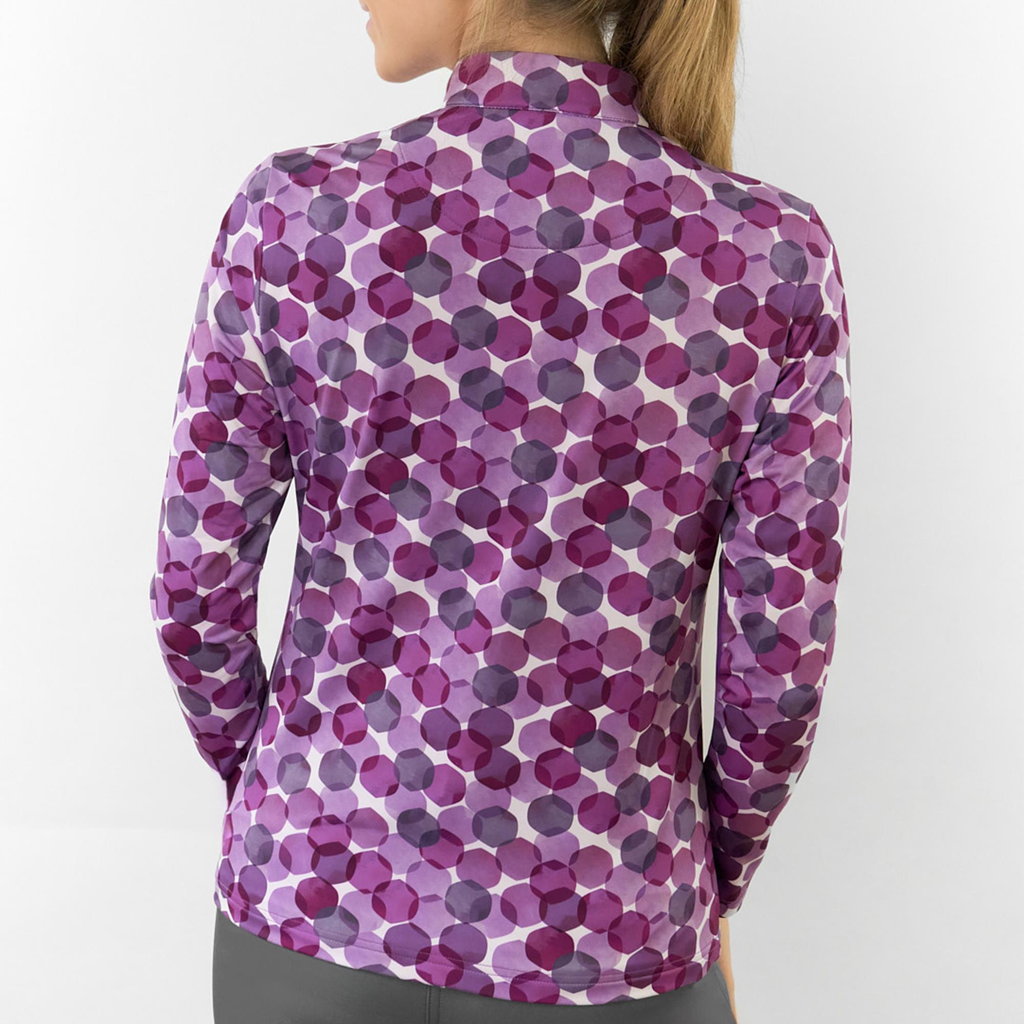 Pure Golf Arusha Ladies Golf Mid Layer Berry Bokeh