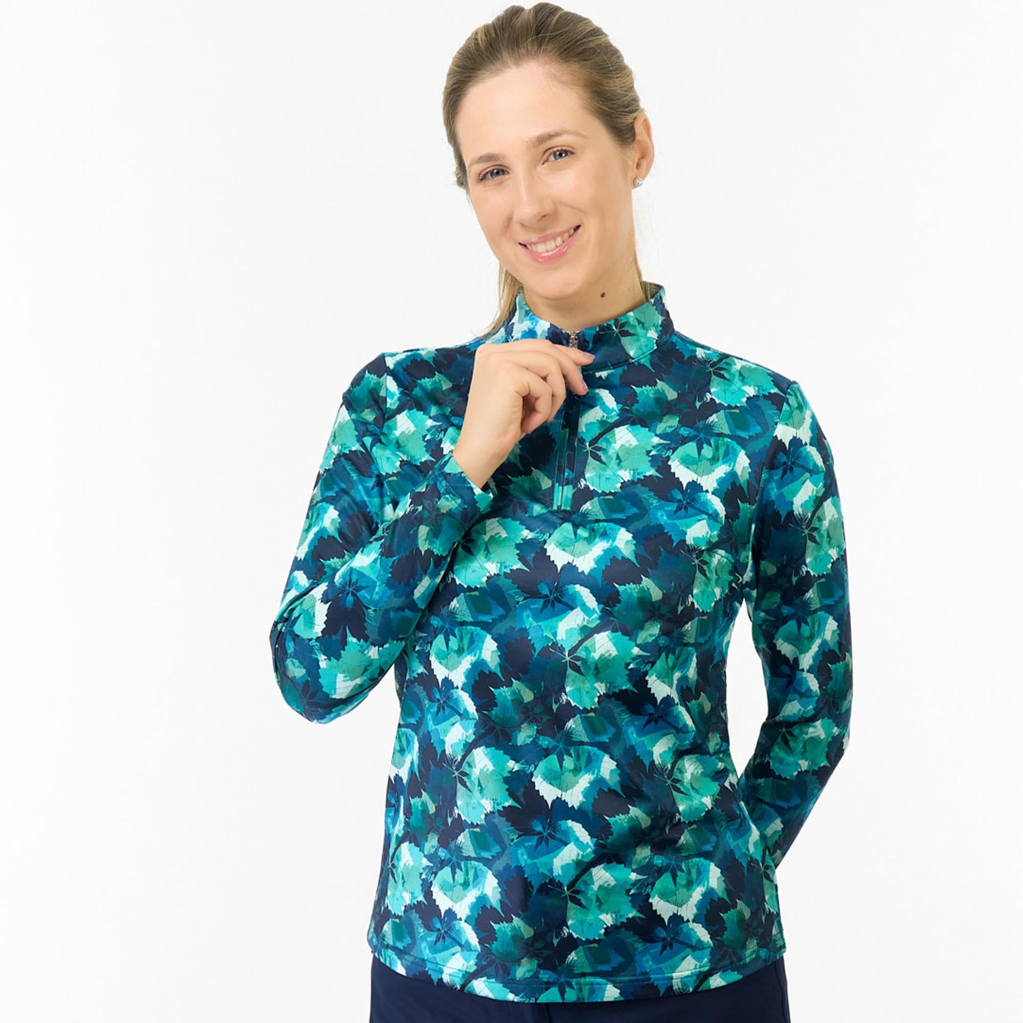 Pure Golf Arusha Ladies Golf Mid Layer Leaf Lagoon