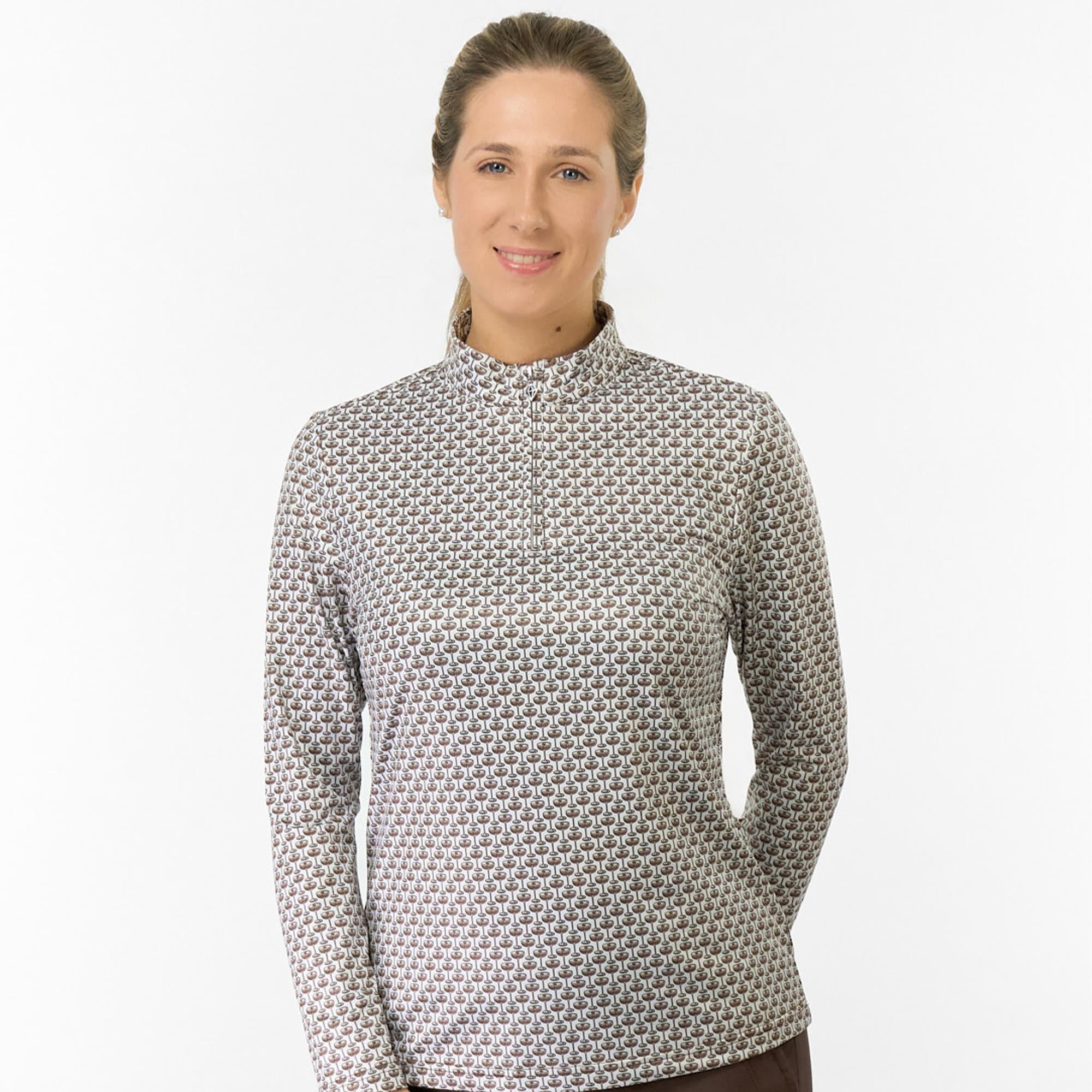 Pure Golf Arusha Ladies Golf Mid Layer Espresso Martee-Ni