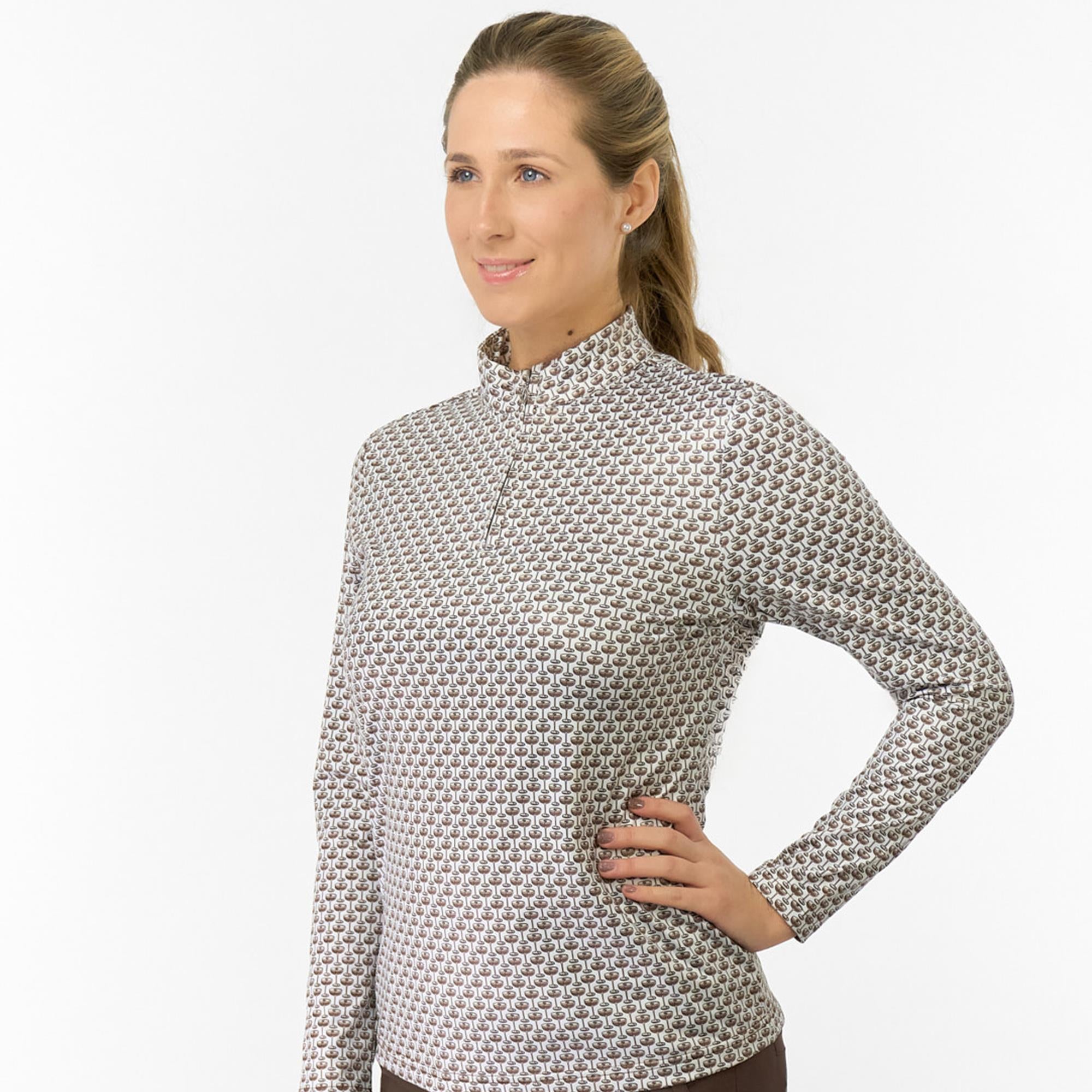 Pure Golf Arusha Ladies Golf Mid Layer Espresso Martee-Ni