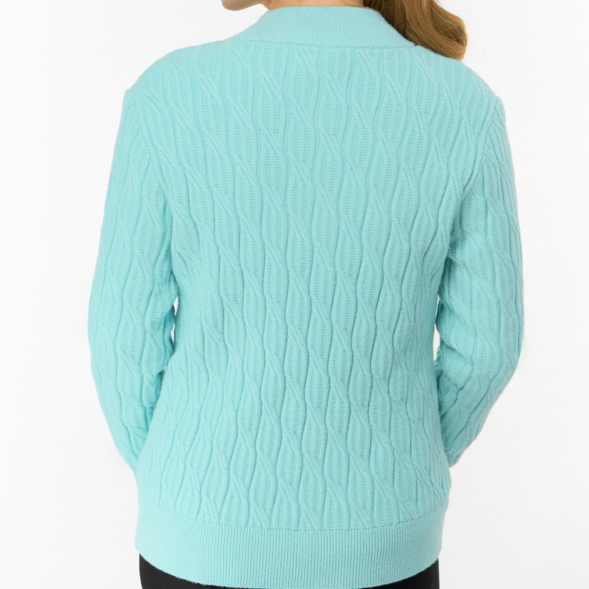 Pure Golf Sorrell Margot Knit Lined Ladies Golf Jumper Retro Blue