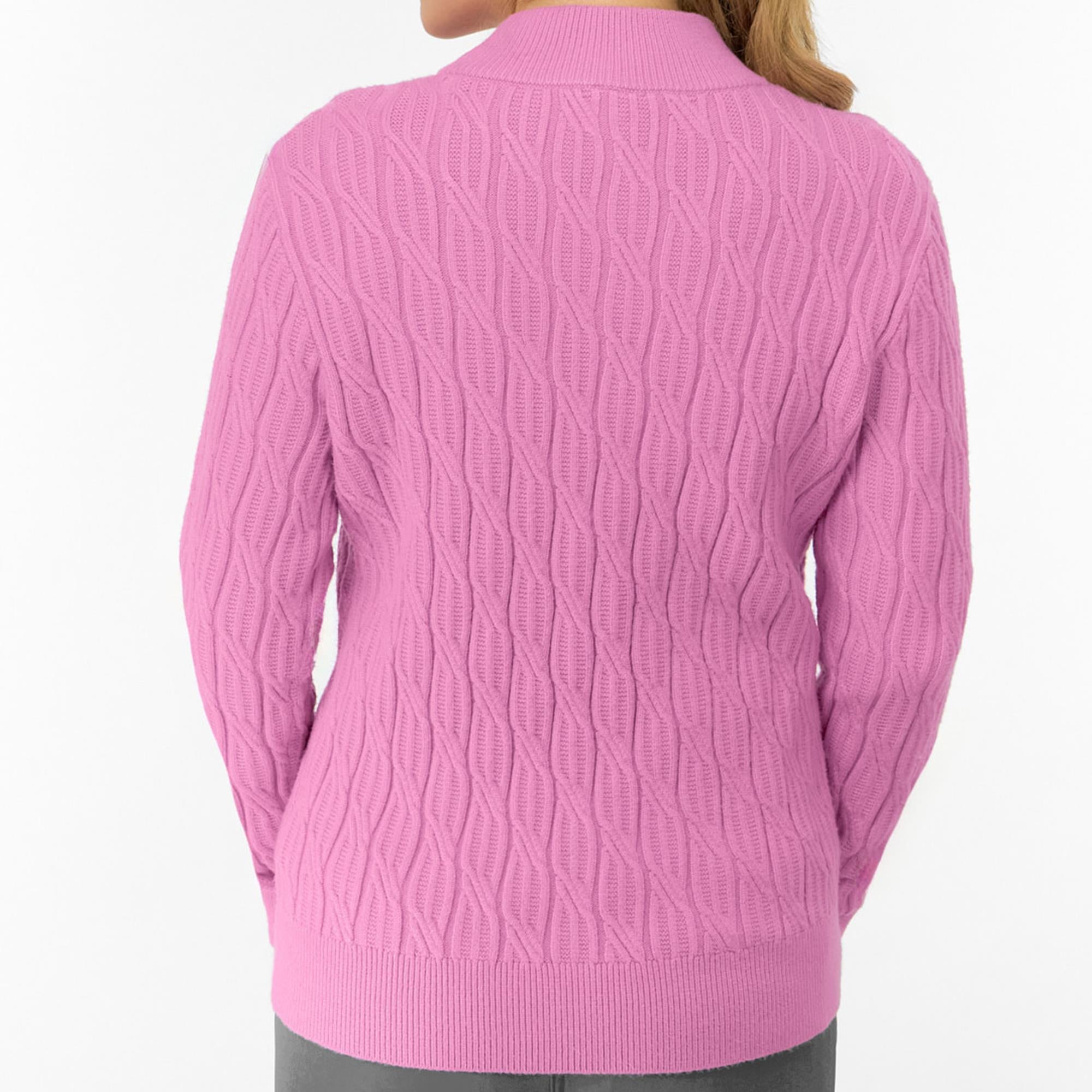 Pure Golf Sorrell Margot Knit Lined Ladies Golf Jumper Pop Pink