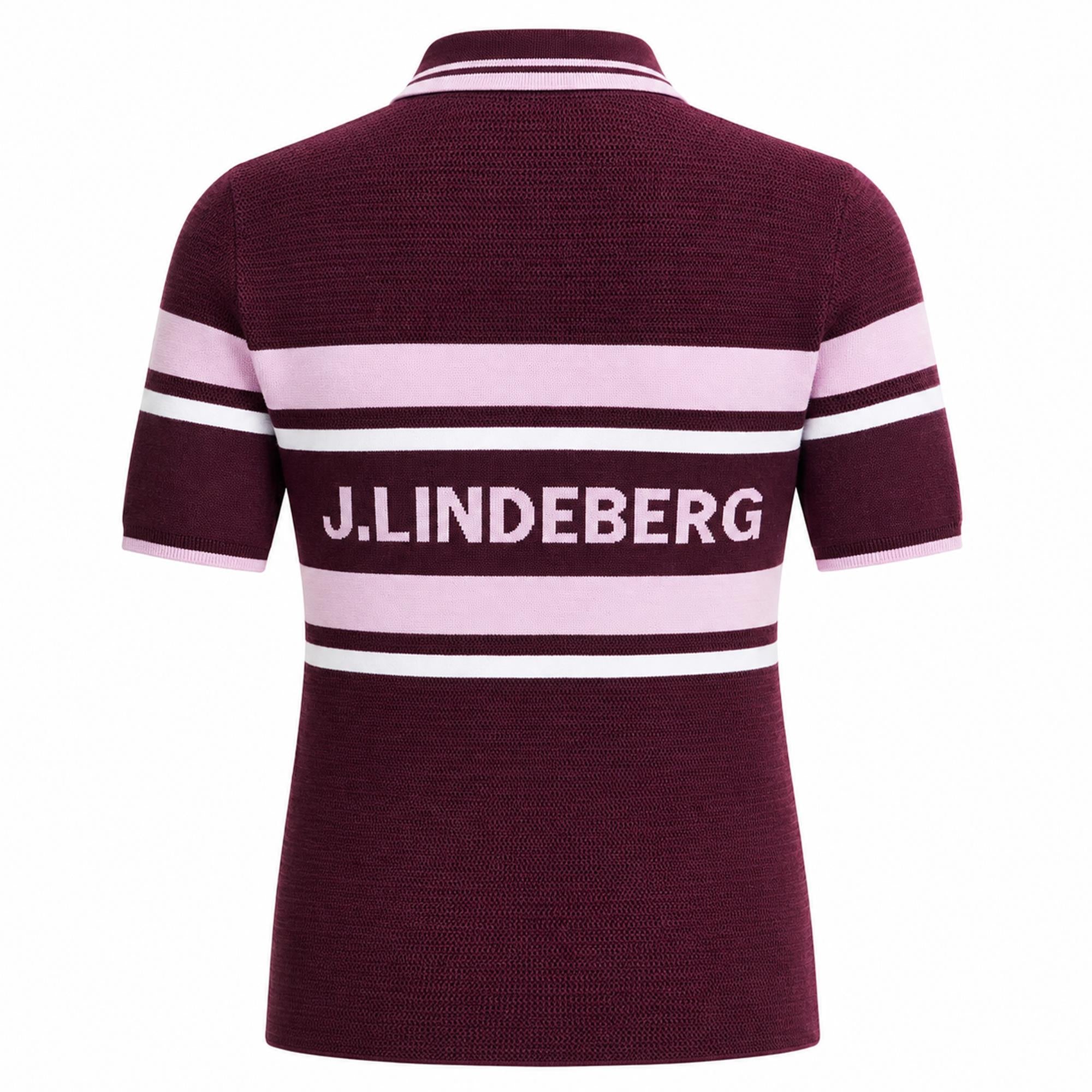 J Lindeberg Athena Knit Ladies Golf Polo Shirt Winetasting