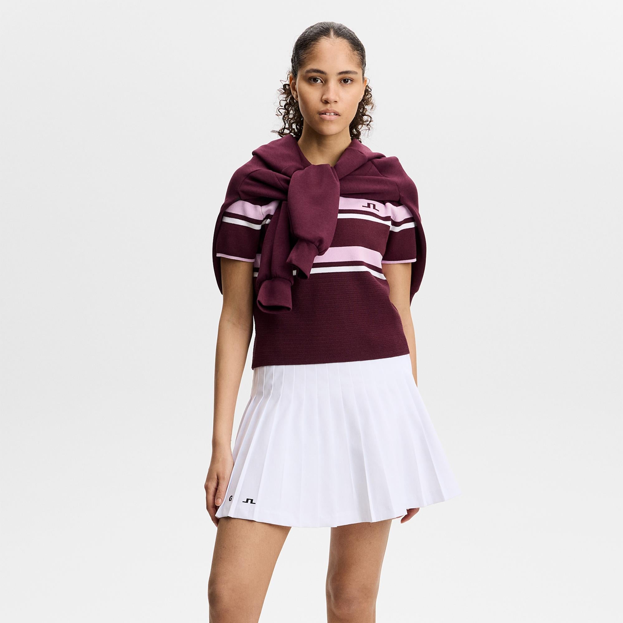 J Lindeberg Athena Knit Ladies Golf Polo Shirt Winetasting