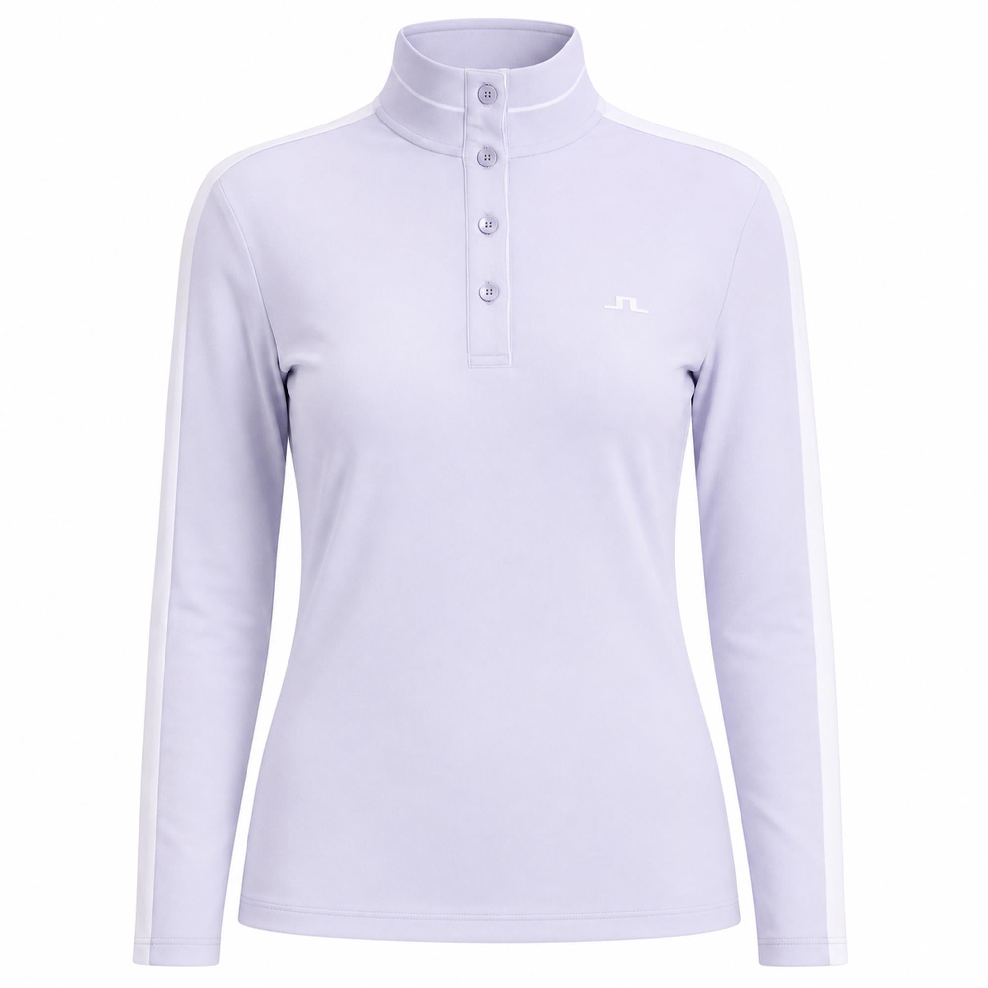 J Lindeberg Hertta Ladies Long Sleeve Golf Polo Shirt Purple Heather