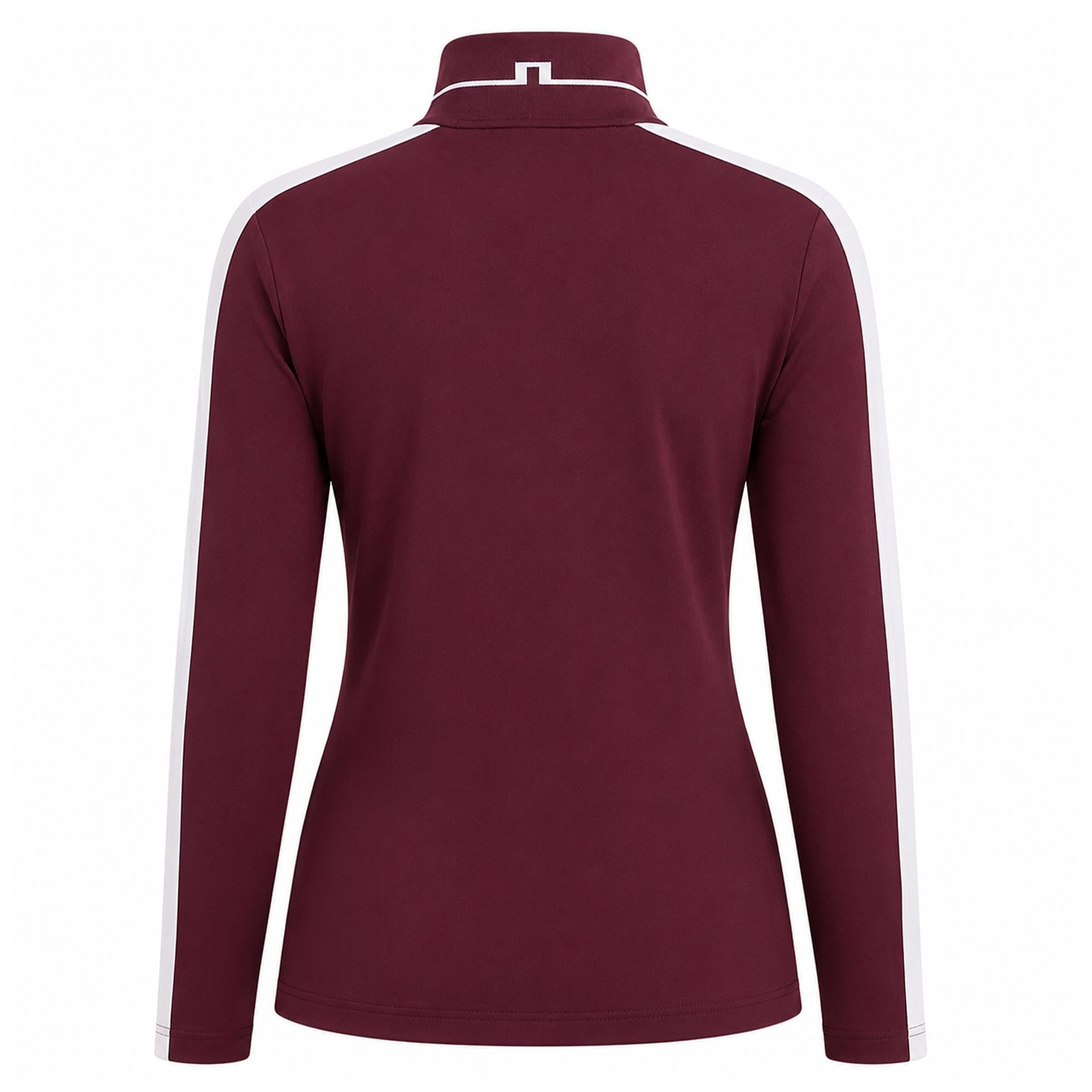 J Lindeberg Hertta Ladies Long Sleeve Golf Polo Shirt Winetasting