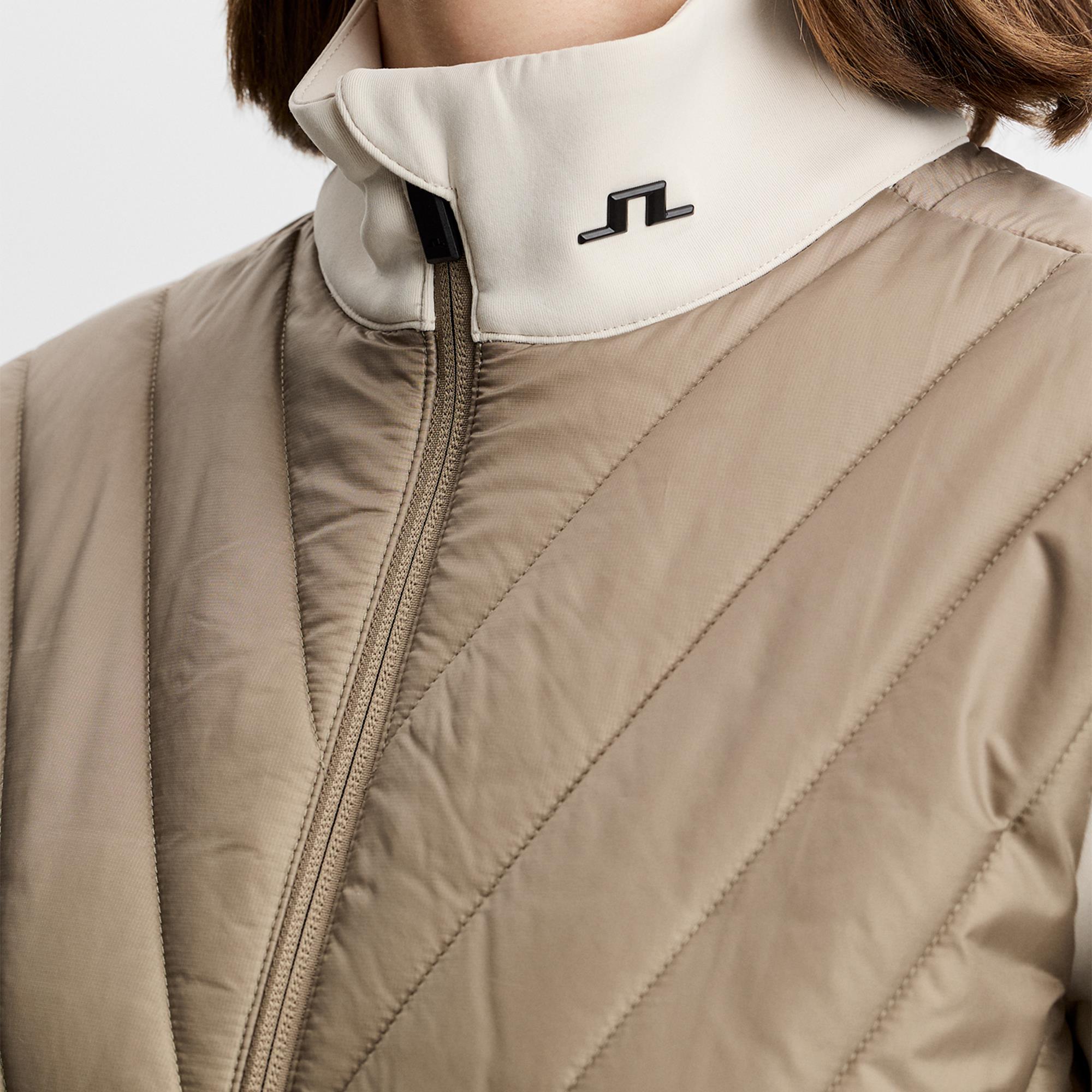 J Lindeberg Holma Quilt Hybrid Ladies Golf Jacket Brindle