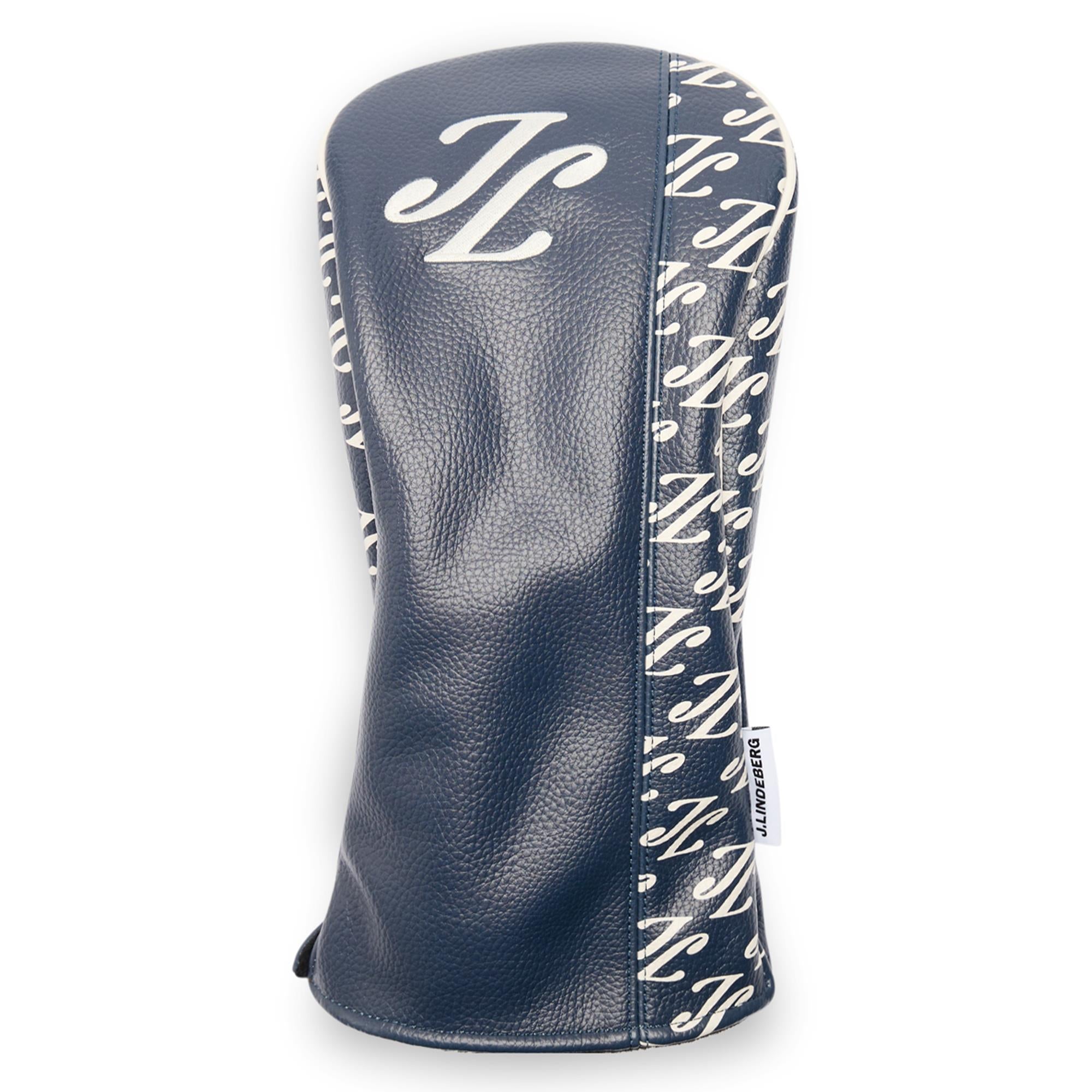 J Lindeberg JL Print Driver Club Headcover Cardi Ligature Navy