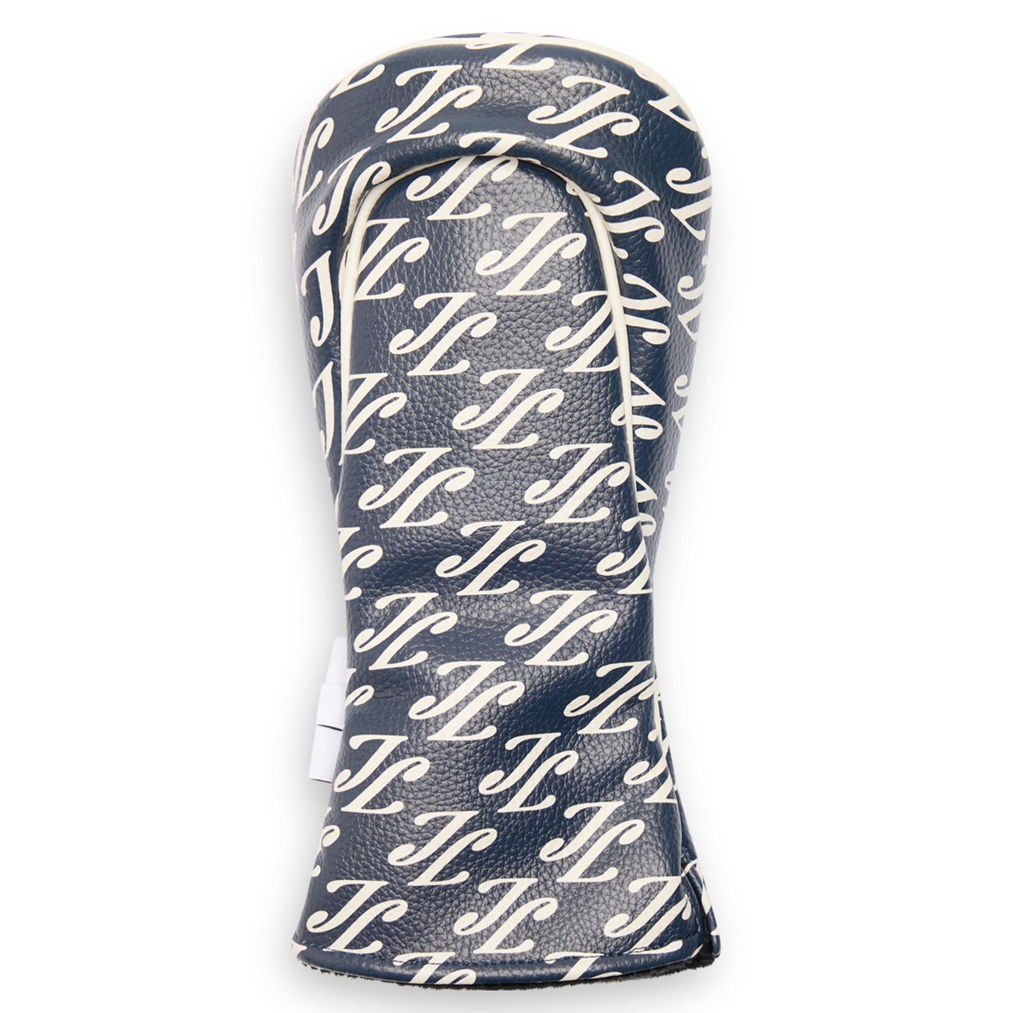 J Lindeberg Print Fairway Wood Headcover Cardi Ligature Navy