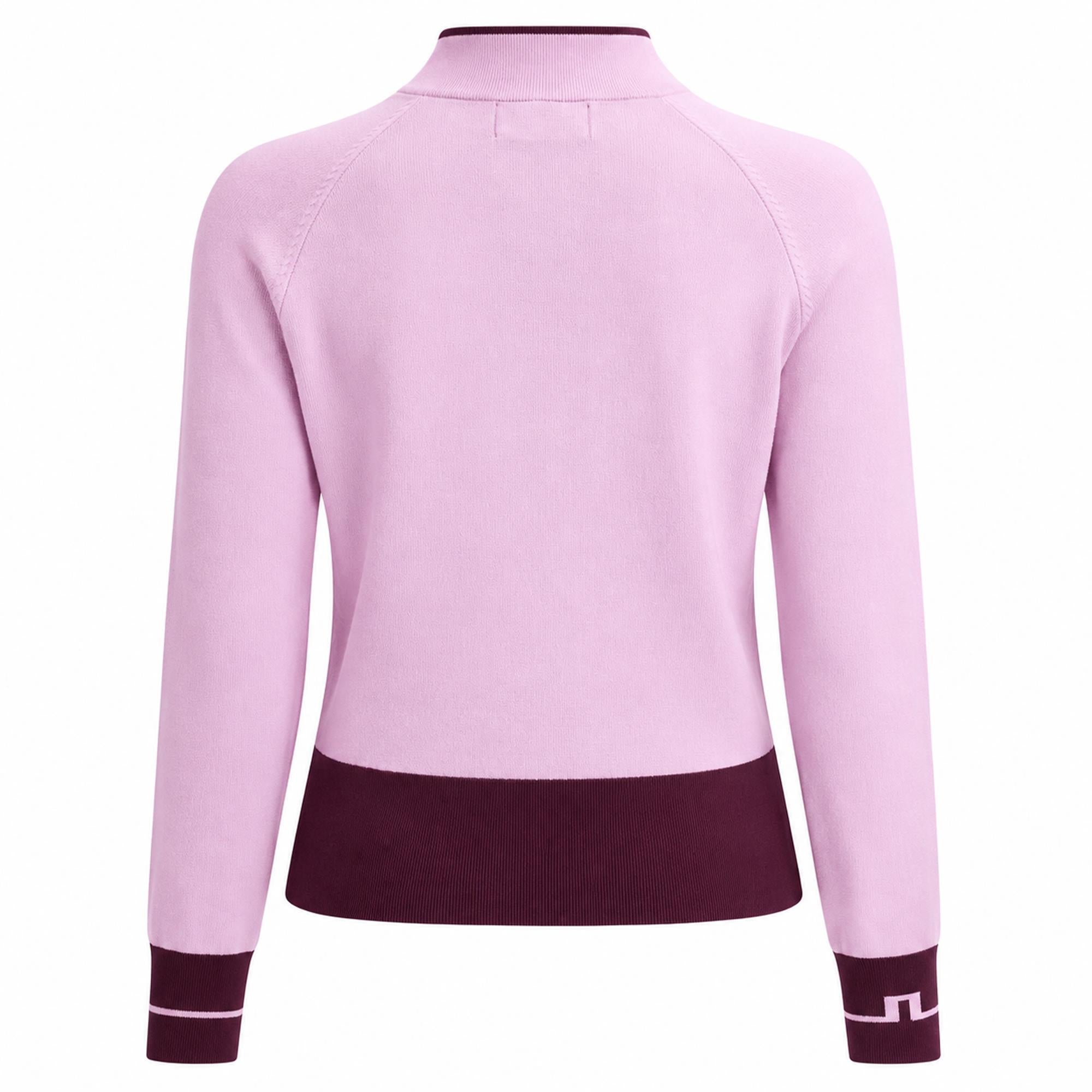 J Lindeberg Zoe Knitted Ladies Golf Sweater Orchid Bouquet