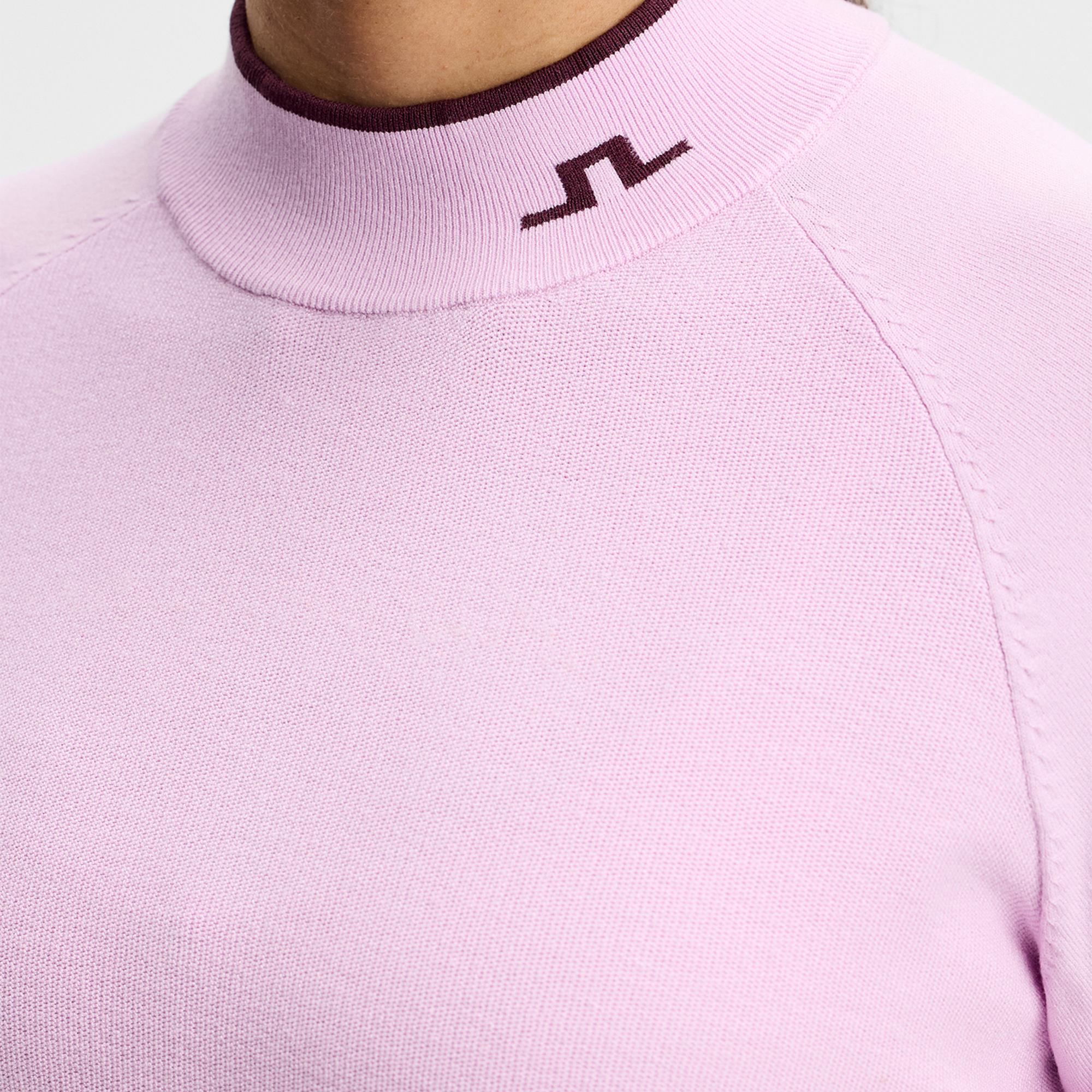 J Lindeberg Zoe Knitted Ladies Golf Sweater Orchid Bouquet