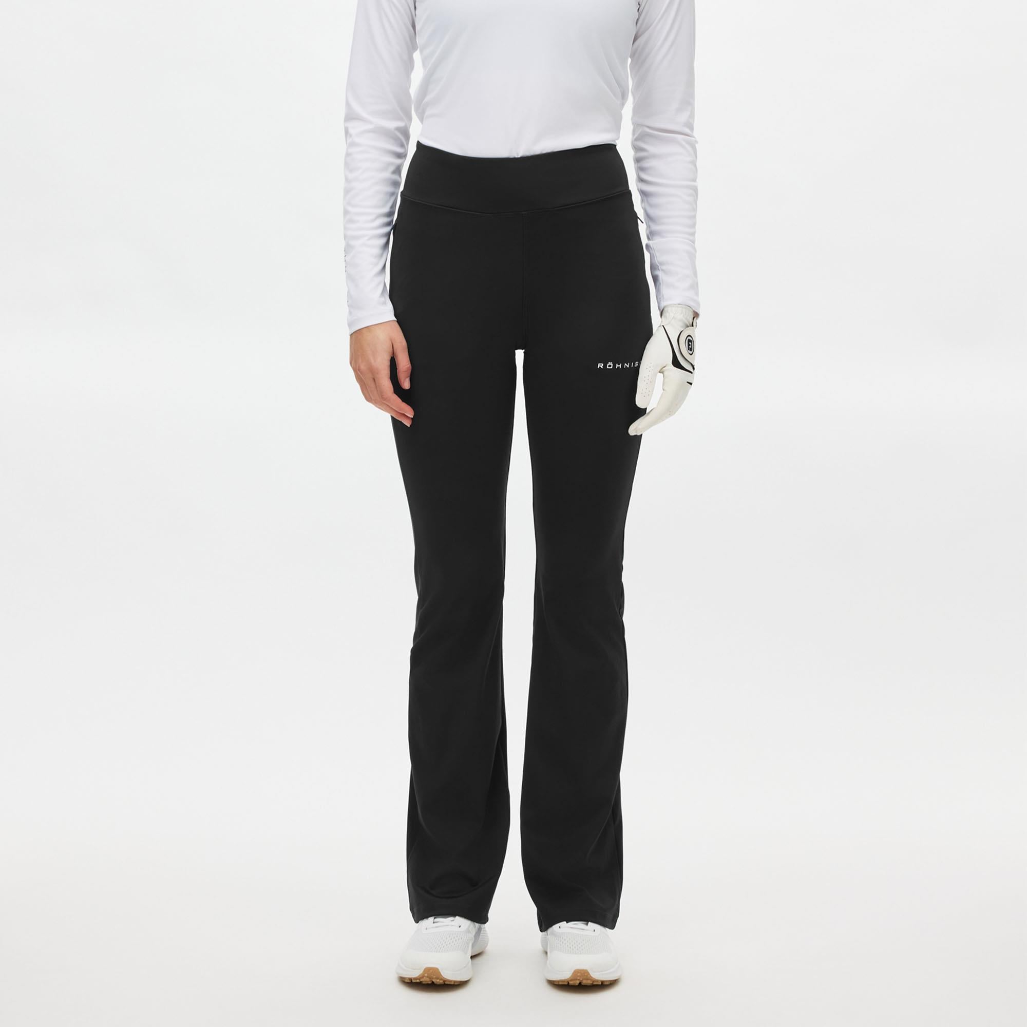 Rohnisch Pull On Flattering Ladies Golf Pant Black