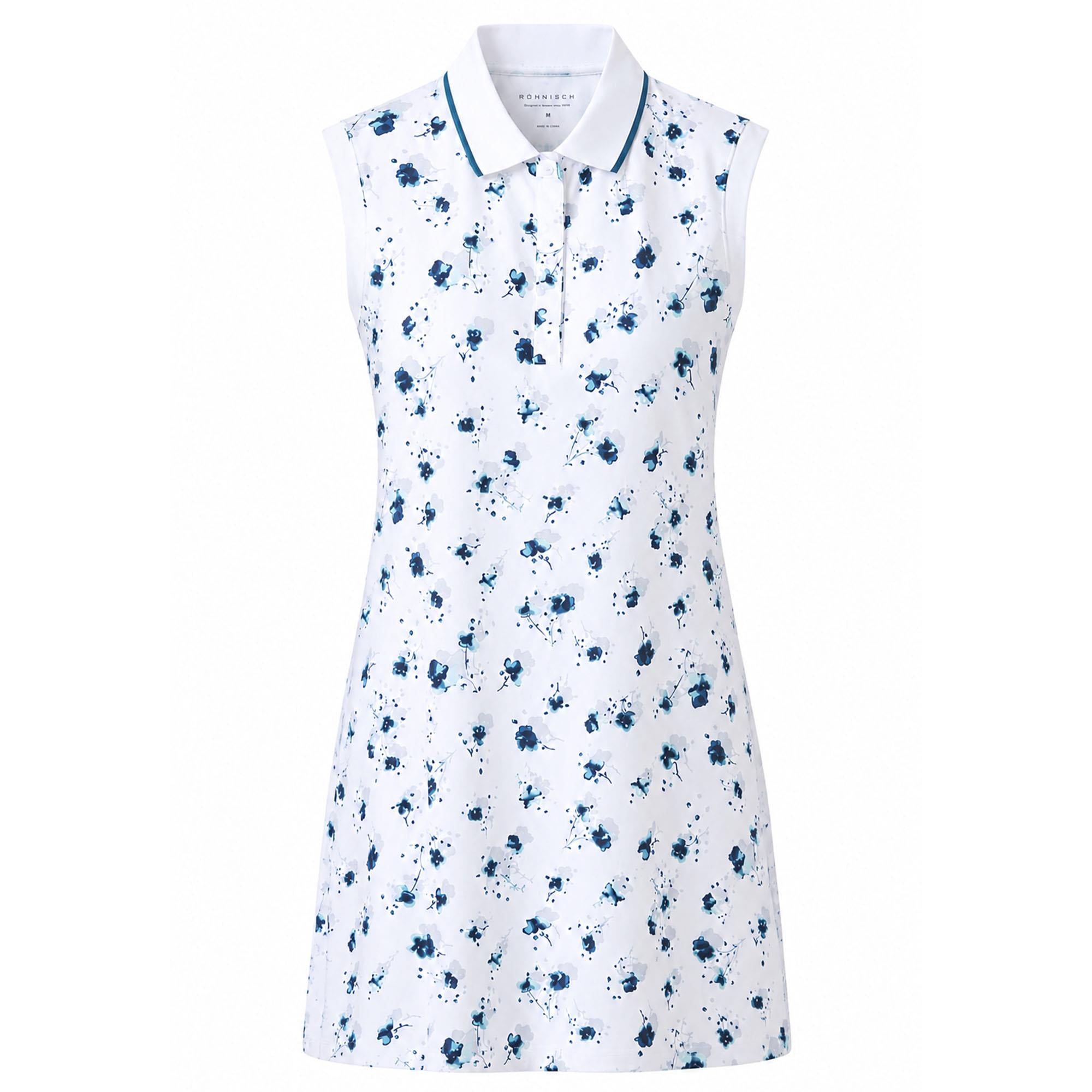 Rohnisch Deni Ladies Sleeveless Golf Dress Teal Mountain Bloom