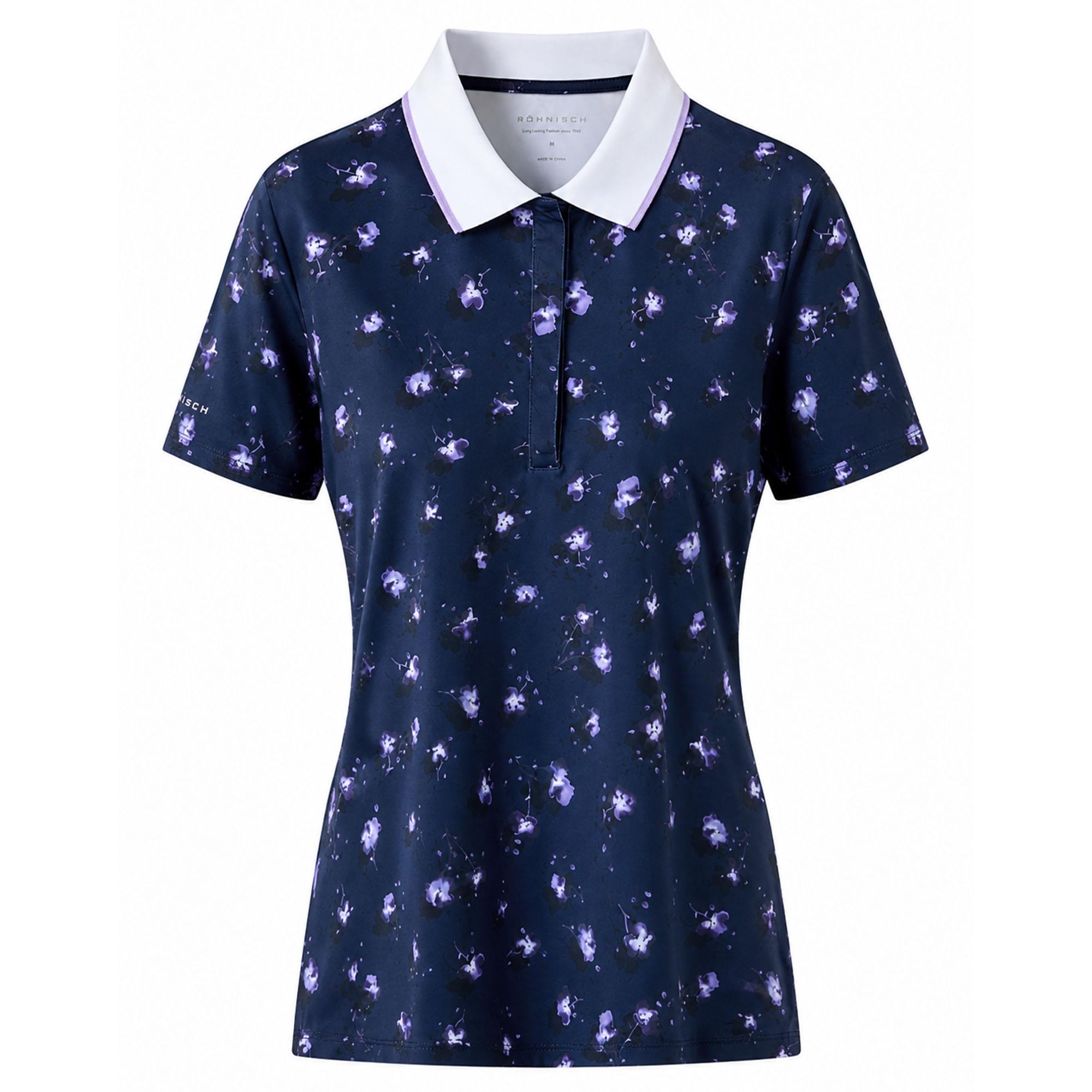 Rohnisch Deni Ladies Golf Polo Shirt Purple Mountain Bloom