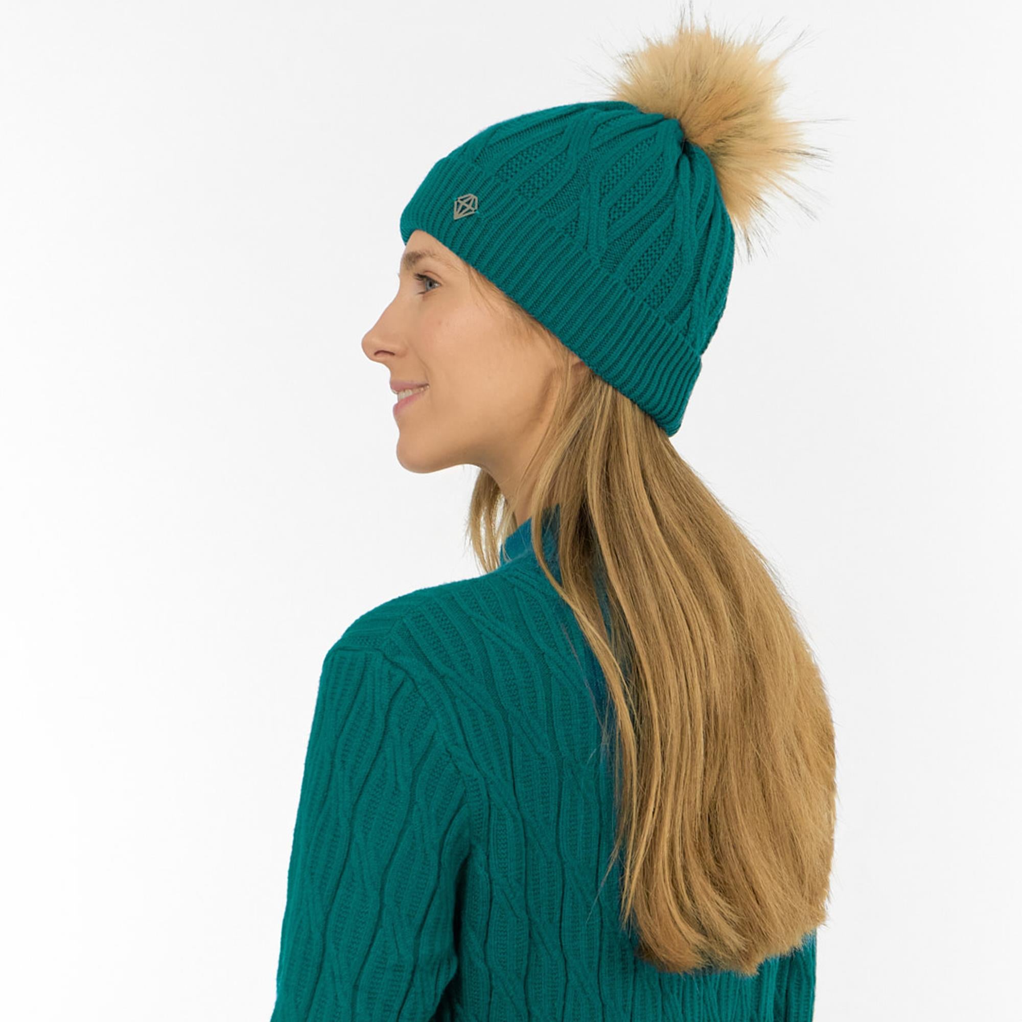 Pure Golf Greta Waterproof Lined Ladies Golf Beanie Deep Teal