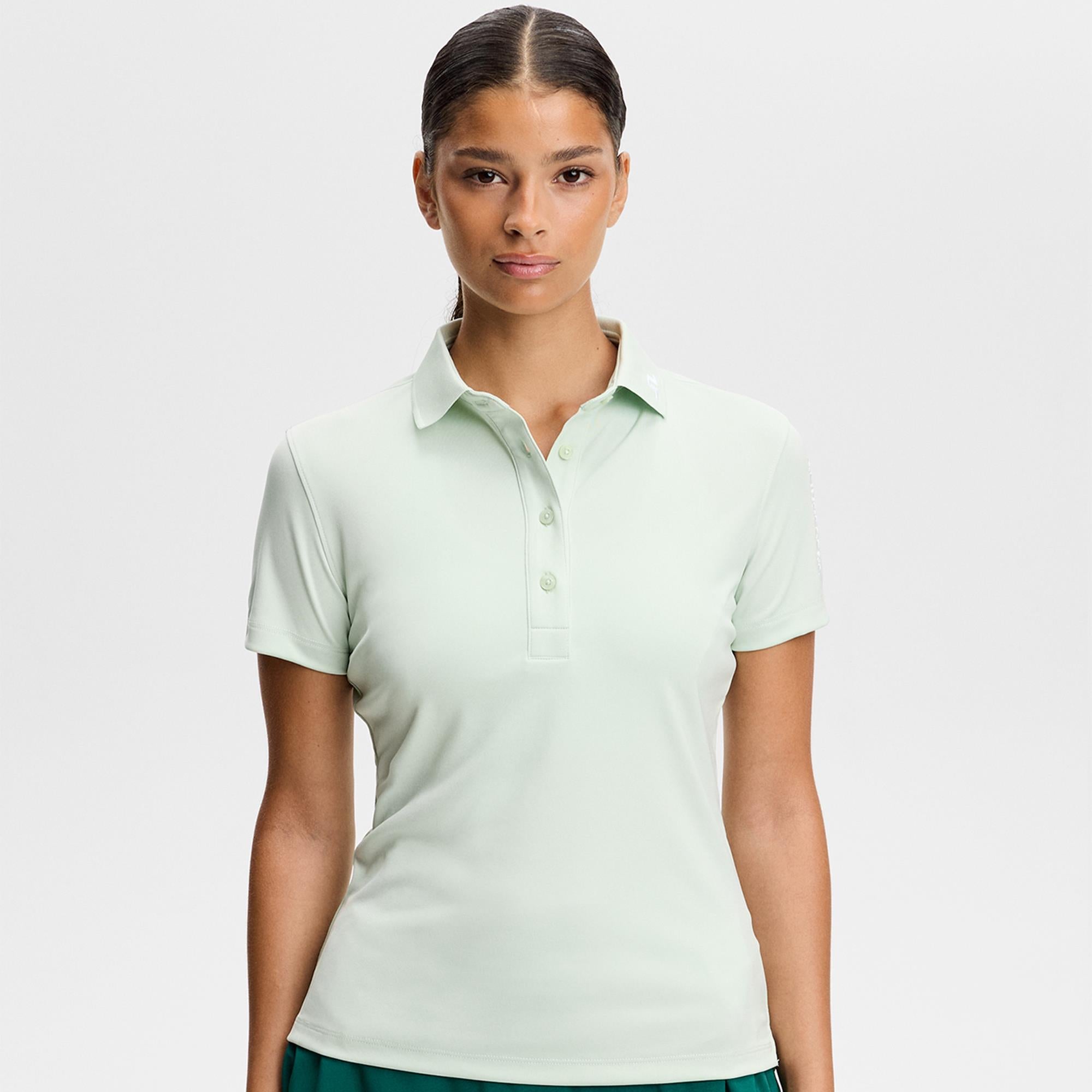 J Lindeberg Tour Tech Ladies Golf Polo Shirt Subtle Green