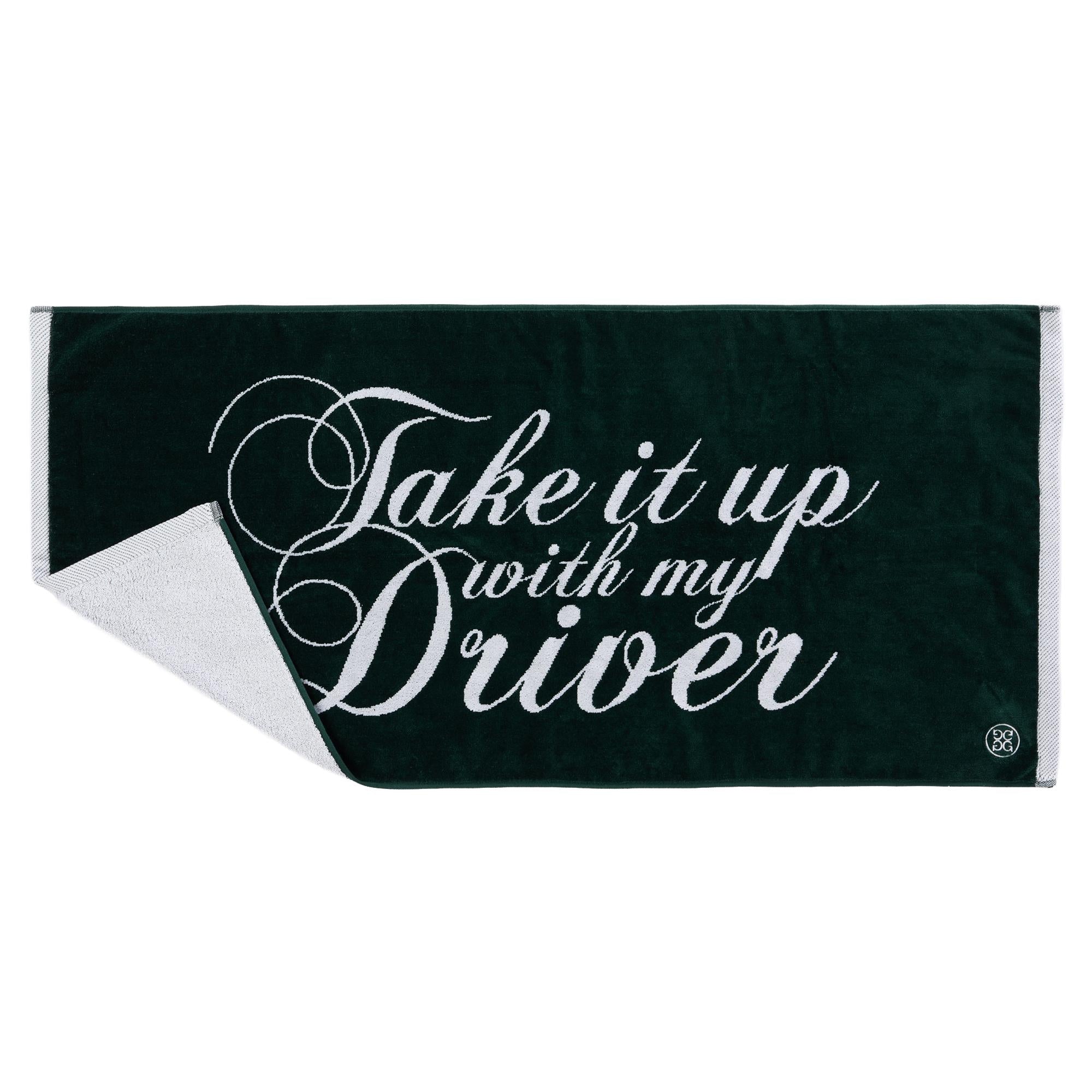 G/FORE Take It Up With My Driver Golf Towel Pine