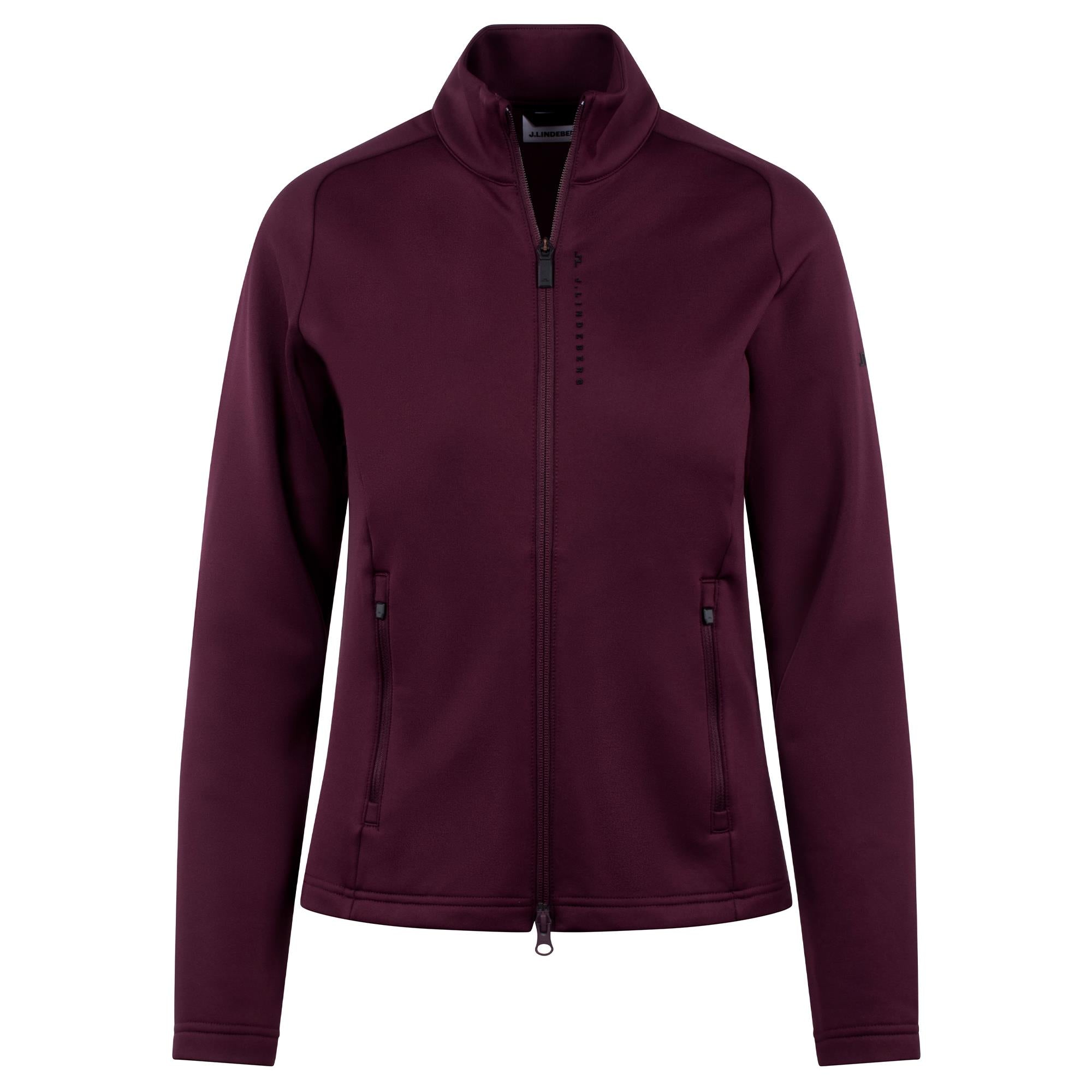 J Lindeberg Selena Full Zip Ladies Golf Mid Layer Winetasting