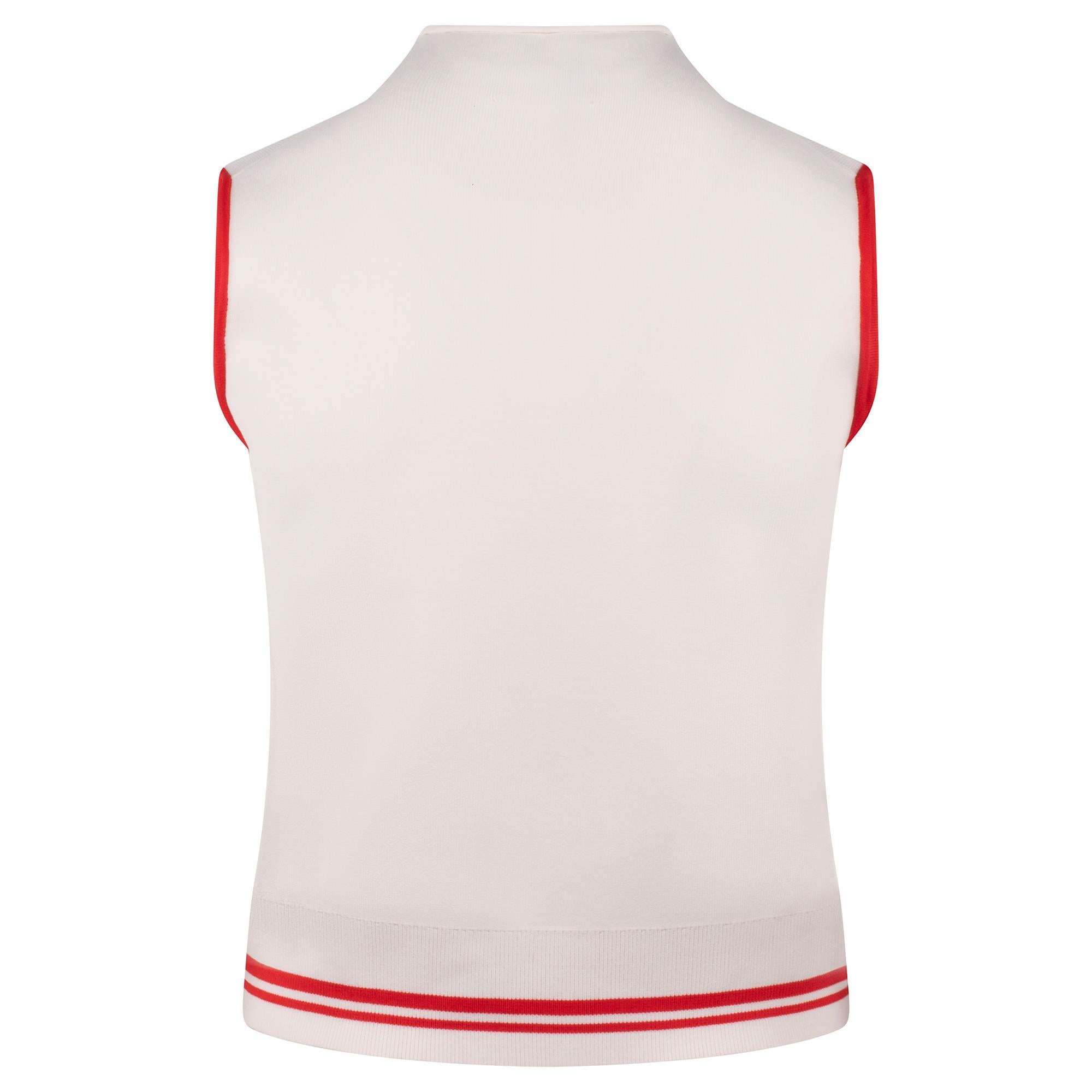 Malbon Golf Kara Mockneck Ladies Golf Vest Vanilla