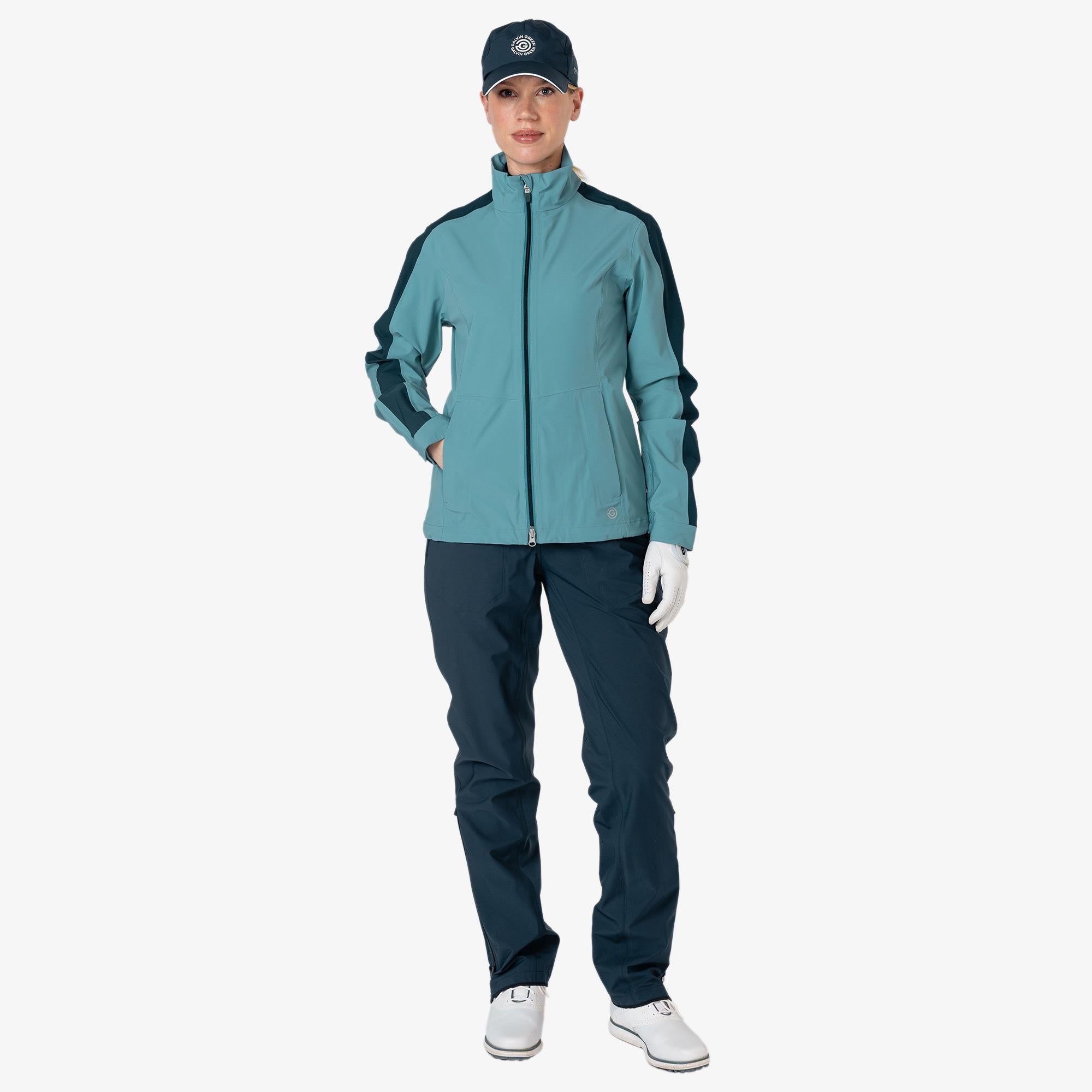 Galvin Green Abby Dryvr Pertex Ladies Waterproof Jacket Storm Blue/Navy
