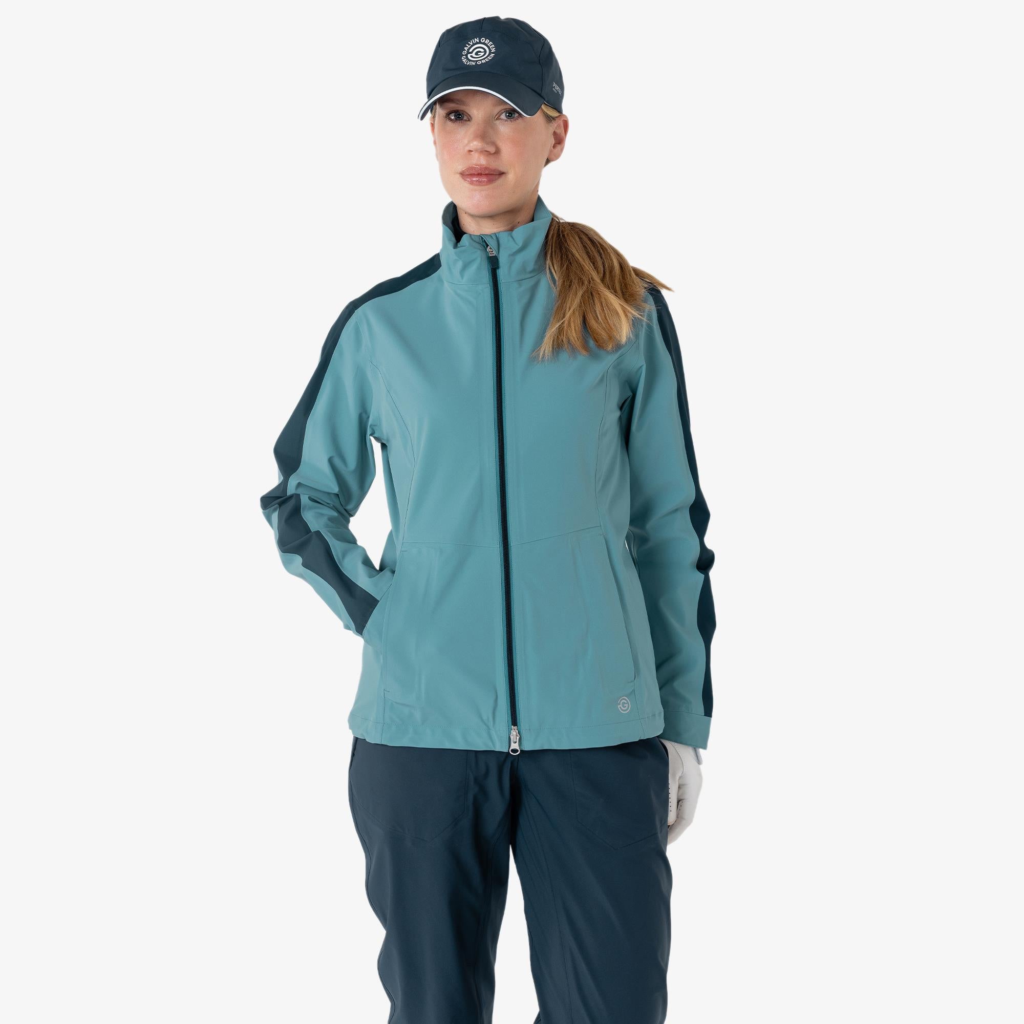 Galvin Green Abby Dryvr Pertex Ladies Waterproof Jacket Storm Blue/Navy