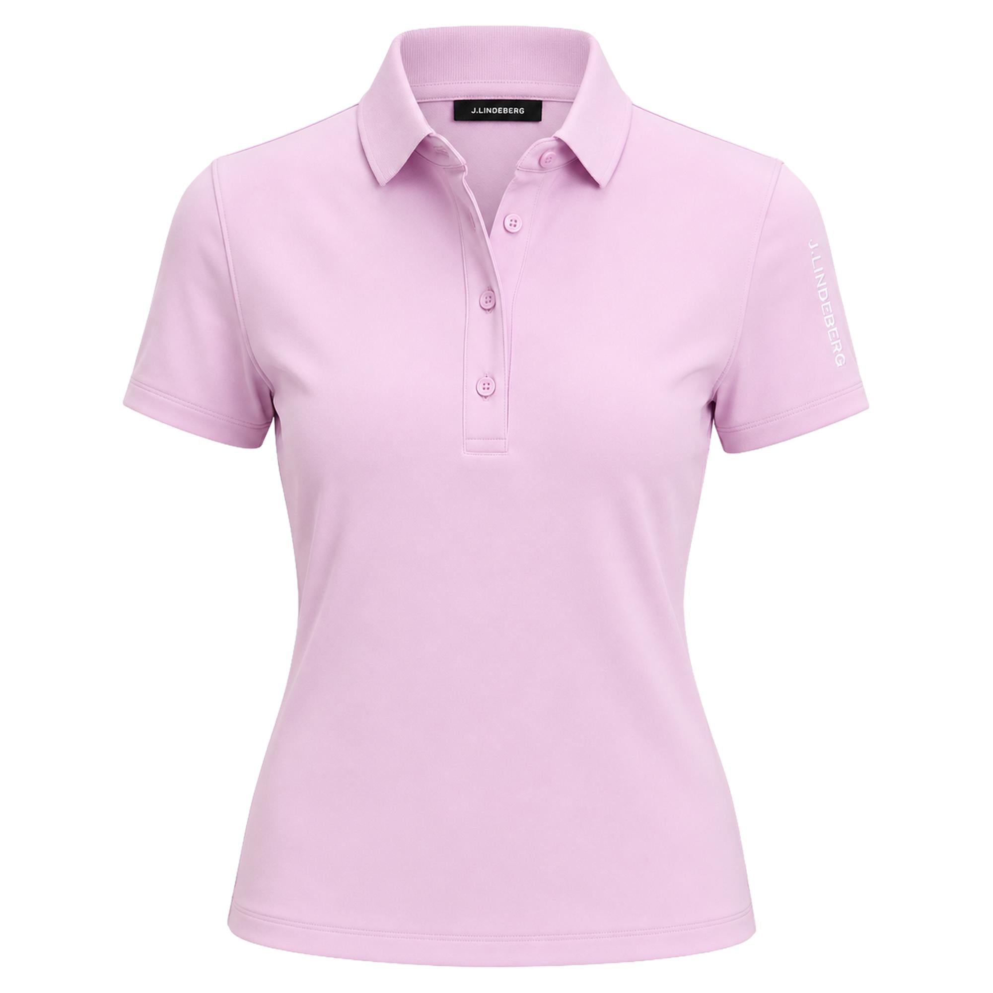 J Lindeberg Tour Tech Ladies Golf Polo Shirt Orchid Bouquet