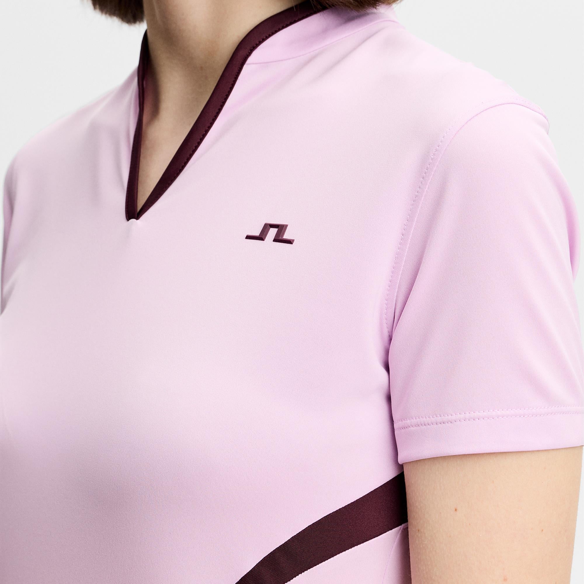 J Lindeberg Katie Ladies Golf Top Orchid Bouquet