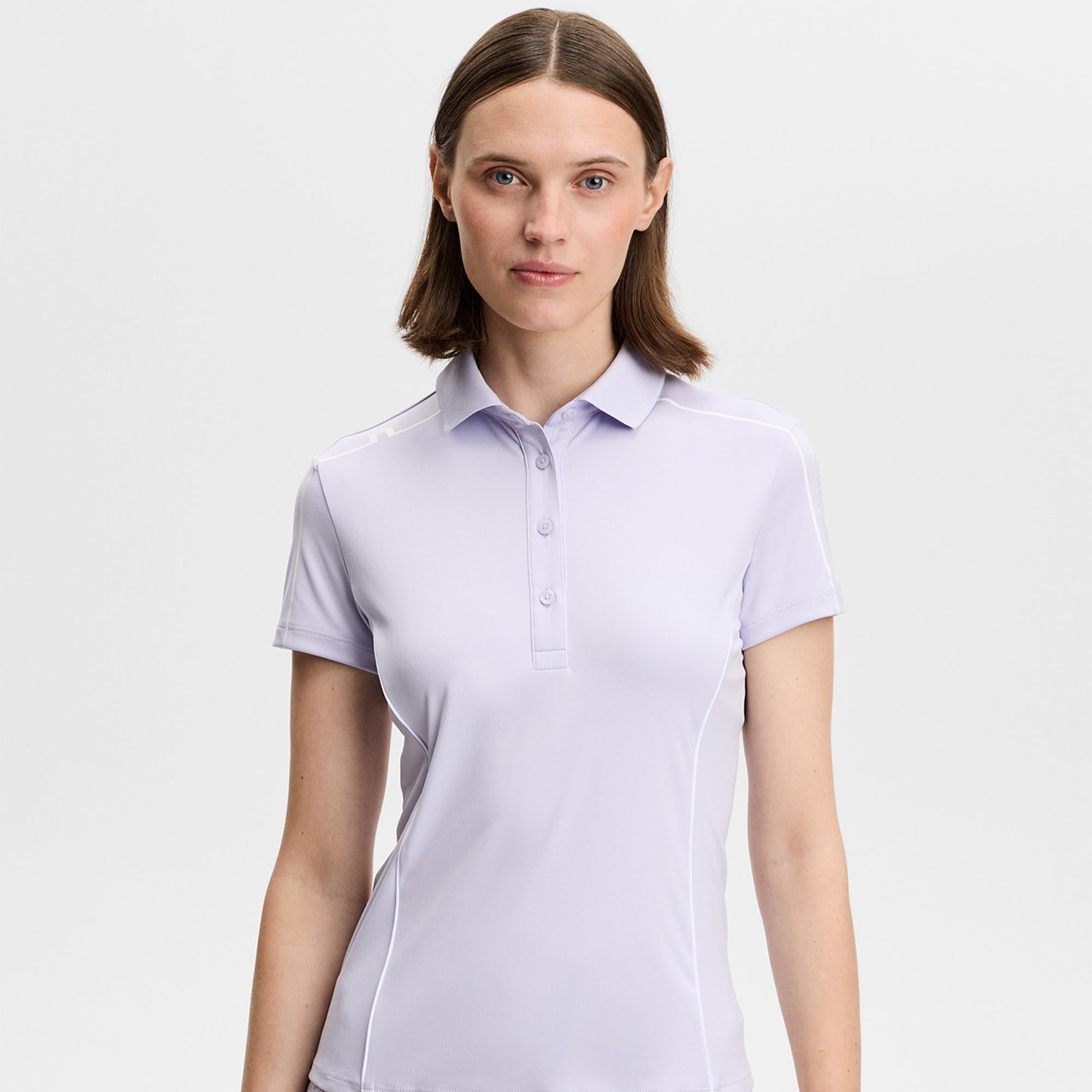 J Lindeberg Leyla Ladies Golf Polo Shirt Purple Heather