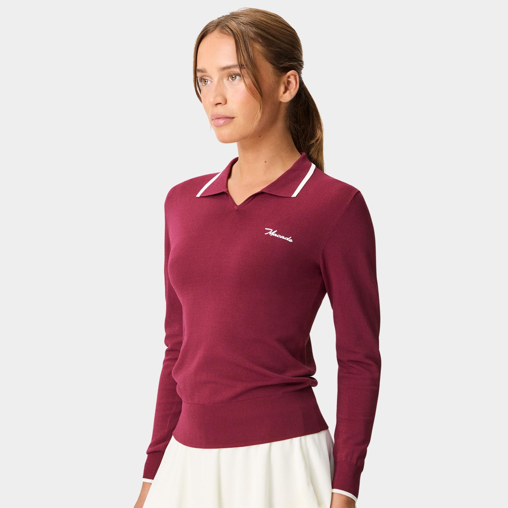 Macade Golf Ella Knit Ladies Golf Top Mulberry