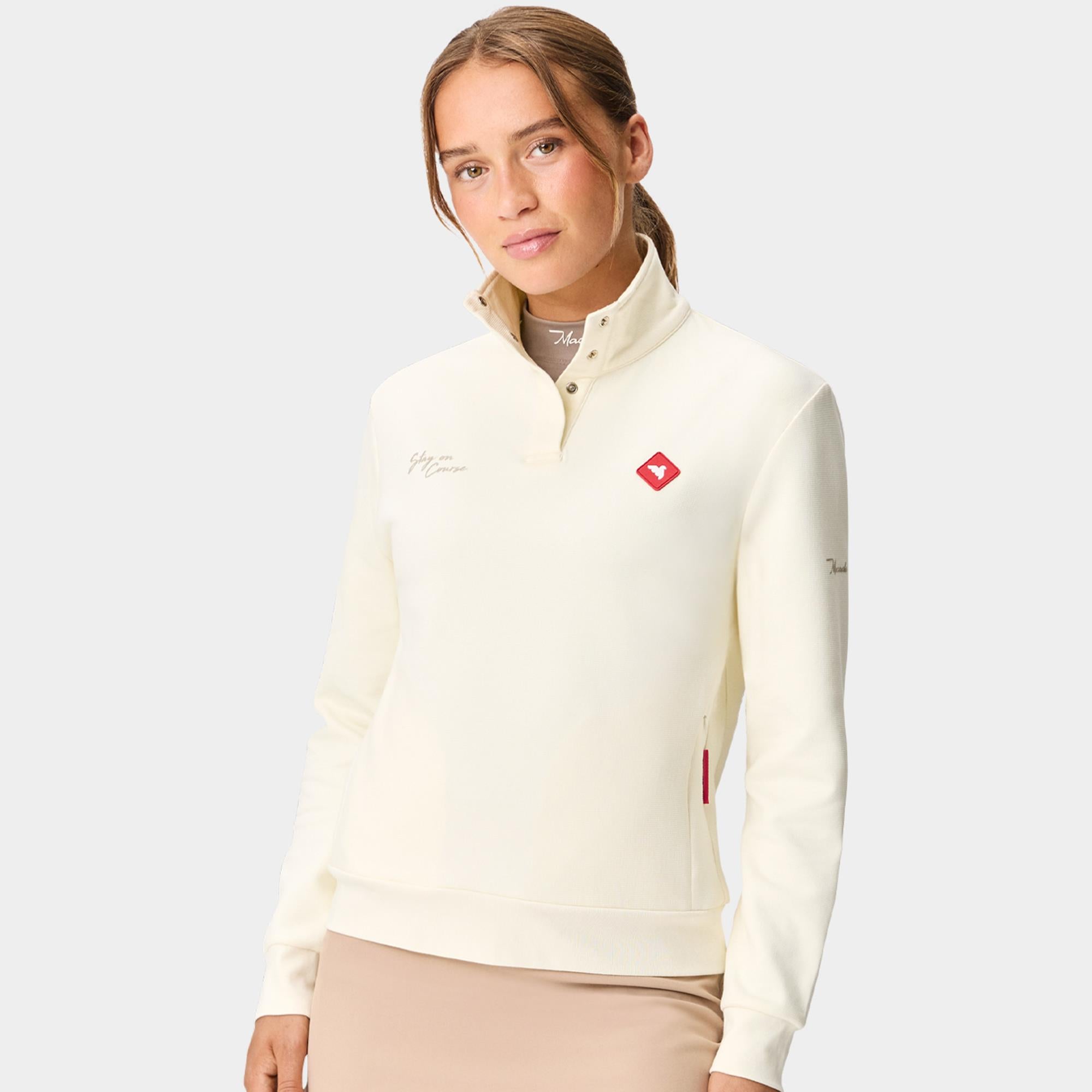 Macade Golf Henley Airlite Ladies Golf Sweater Bone