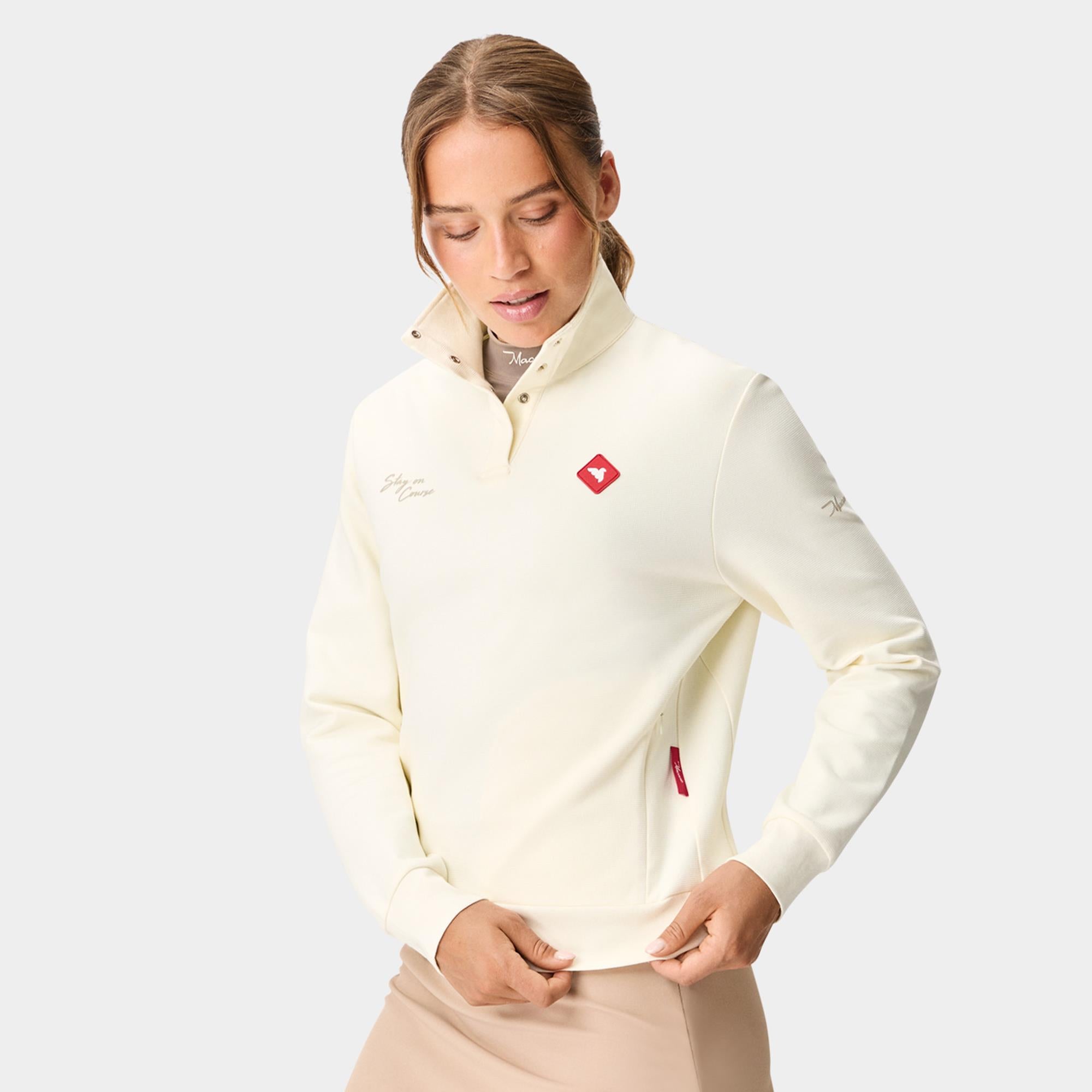 Macade Golf Henley Airlite Ladies Golf Sweater Bone