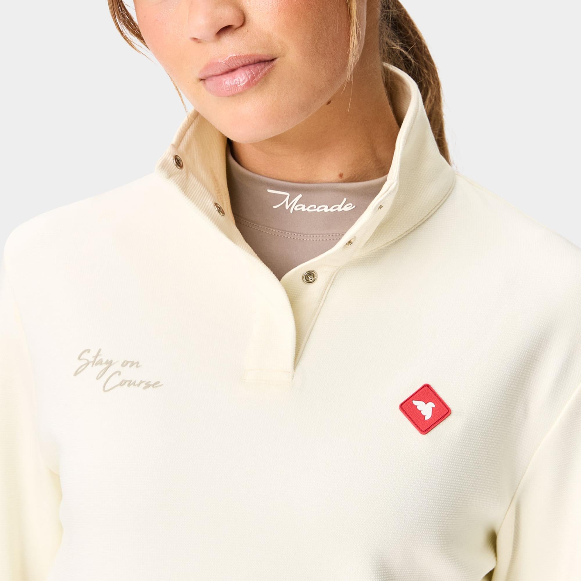 Macade Golf Henley Airlite Ladies Golf Sweater Bone