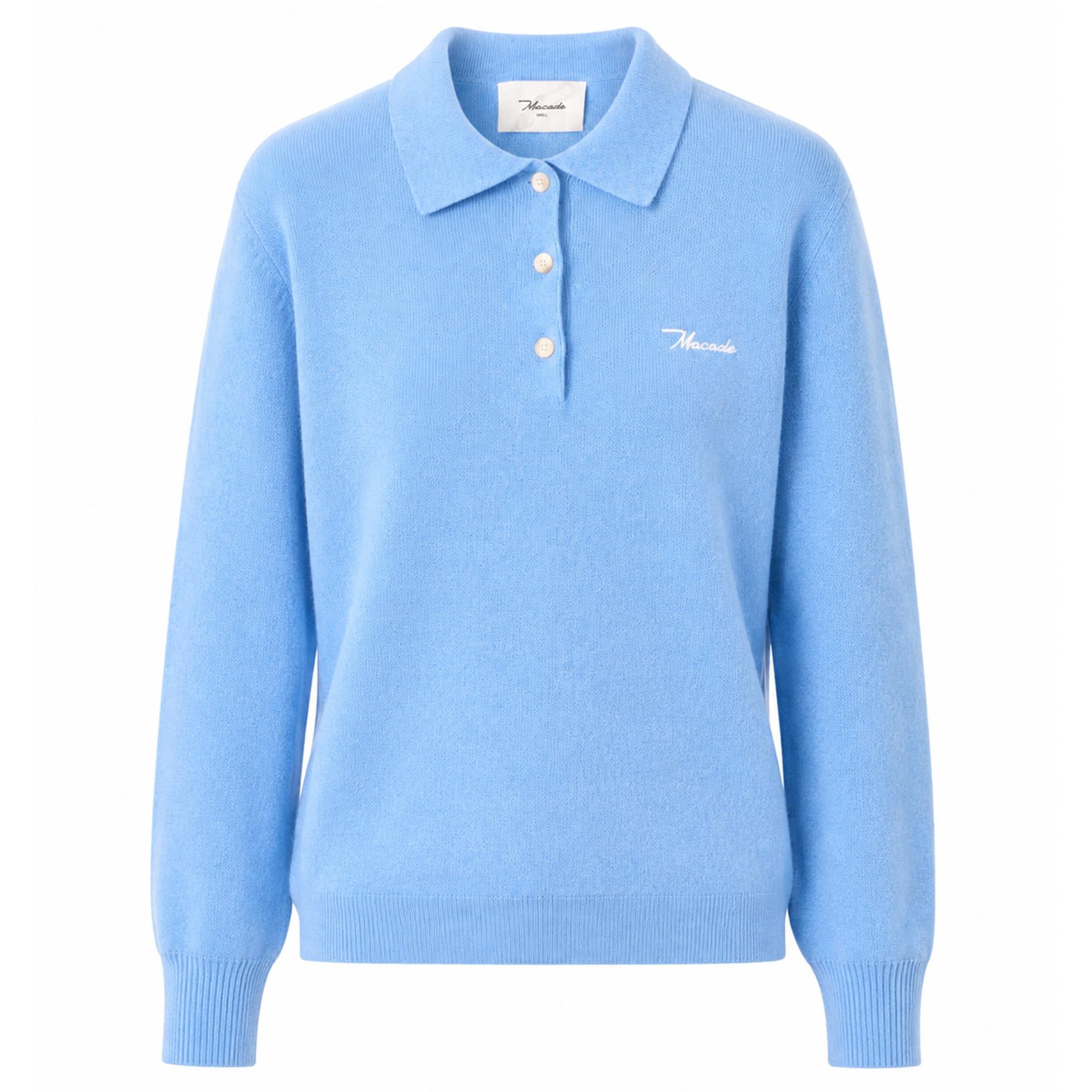 Macade Golf Ivy Knit Ladies Golf Sweater Sky Blue