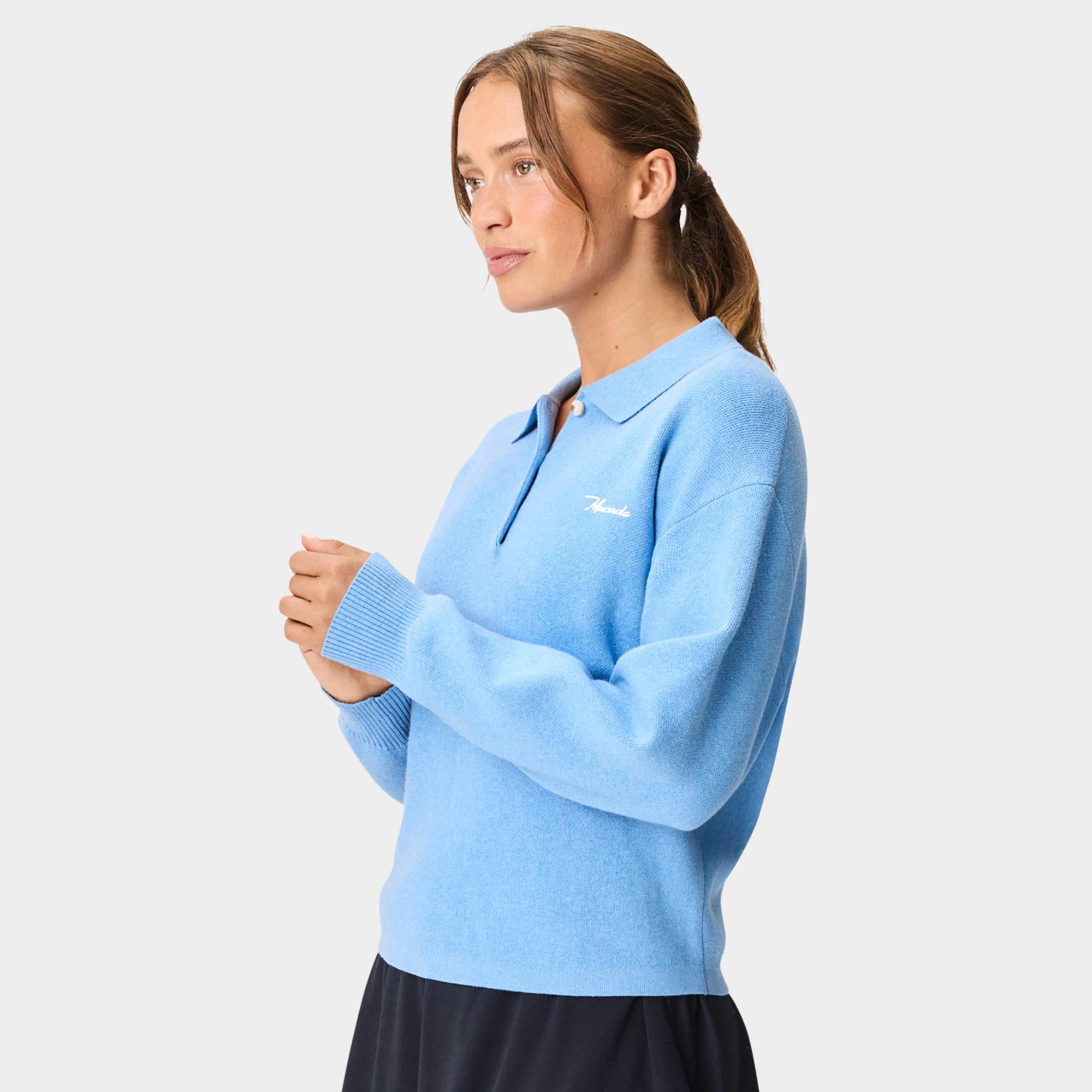 Macade Golf Ivy Knit Ladies Golf Sweater Sky Blue