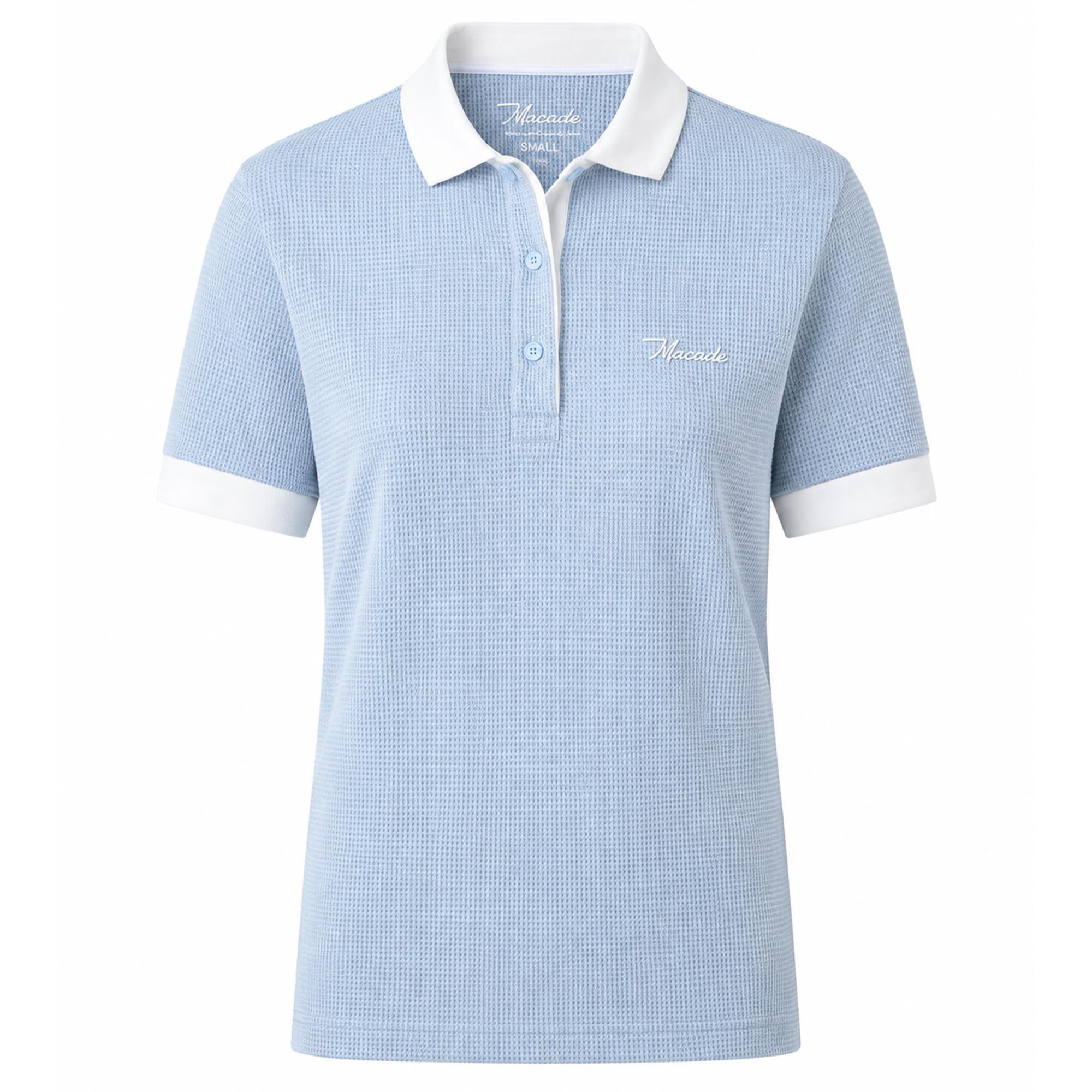 Macade Golf Remi Weave Ladies Golf Polo Shirt Blue