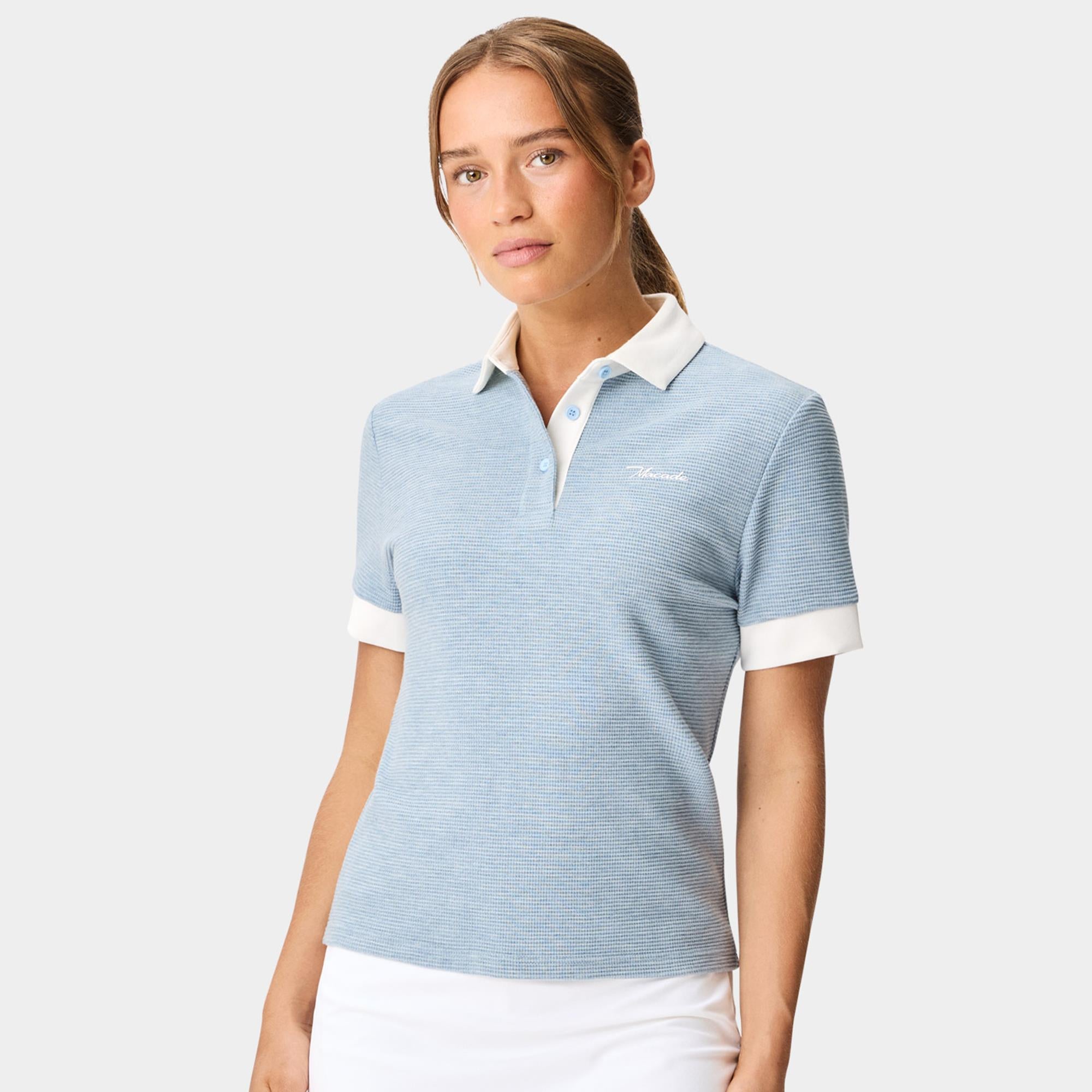 Macade Golf Remi Weave Ladies Golf Polo Shirt Blue